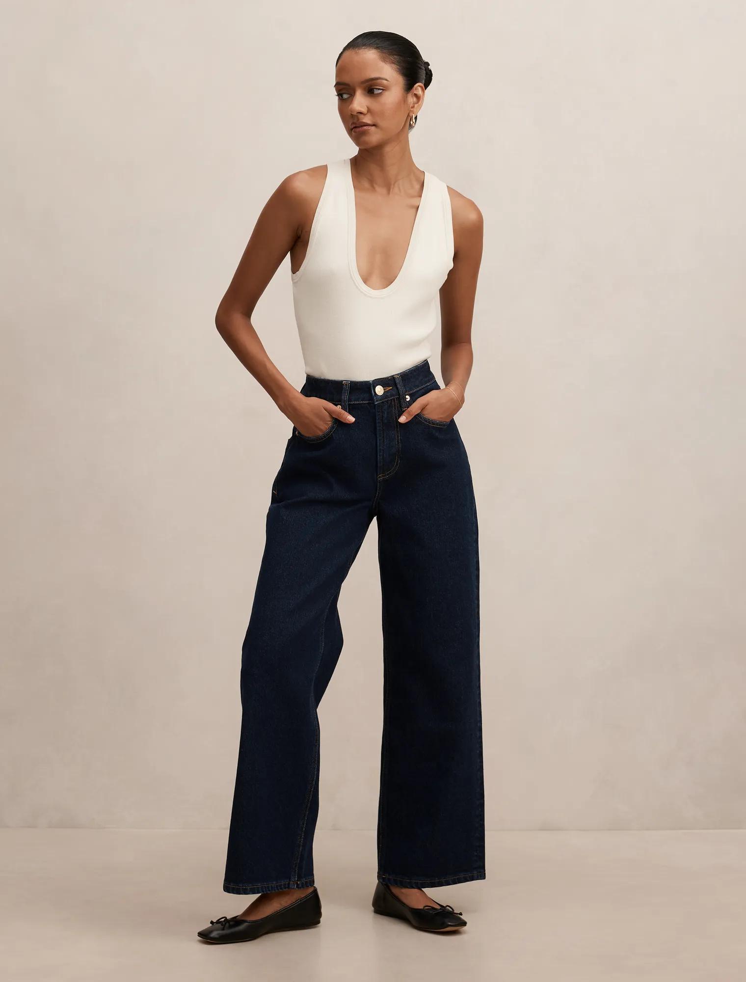 Nicki Petite Mid Rise Straight Jean