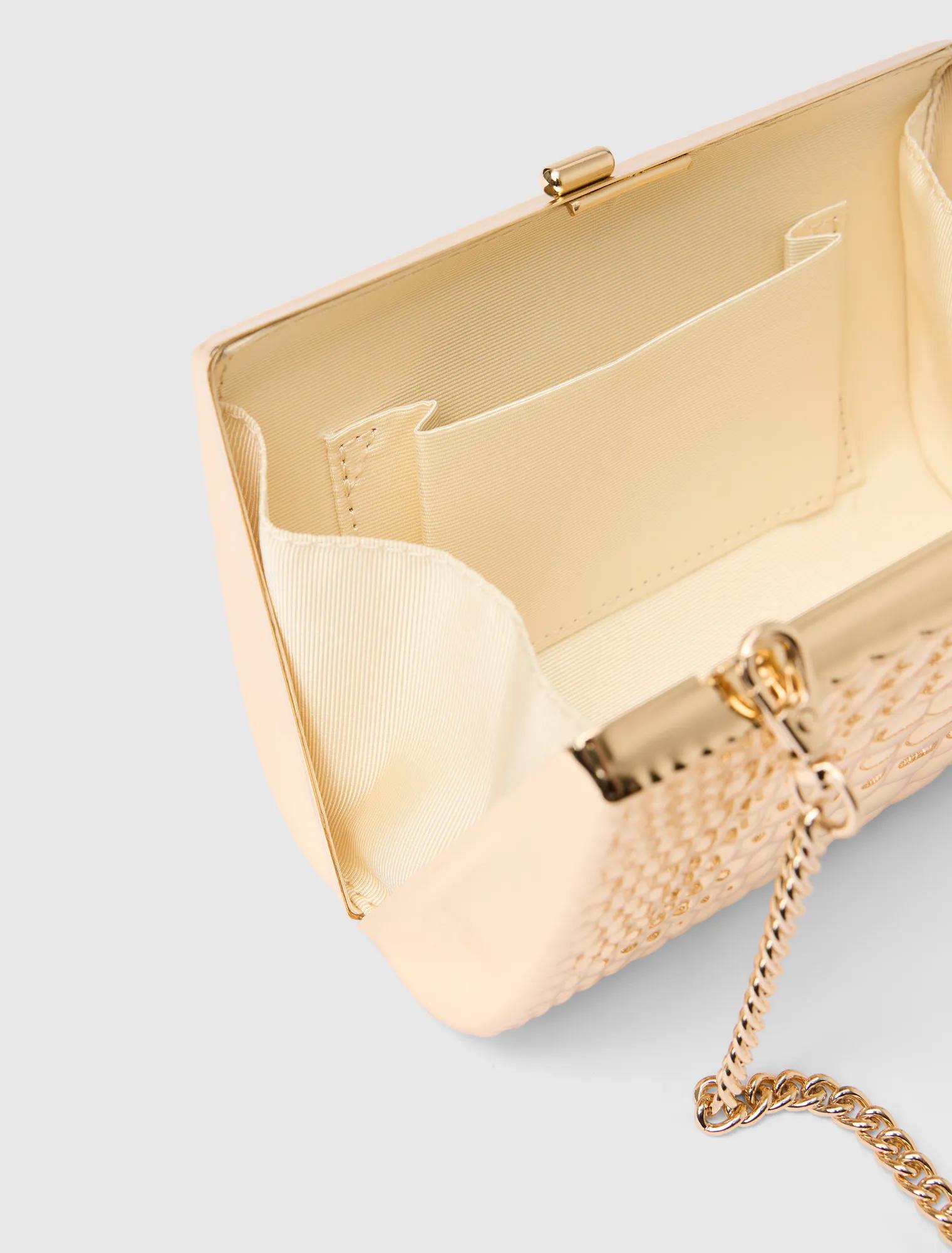 Mariam Metal Texture Clutch