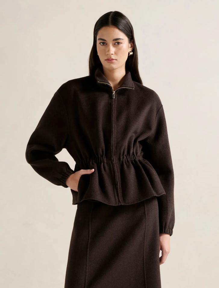 新品 ANDMARY AM1535 Nicole fur belt jacket 新作 ANDMARY AM1535 Nicole fur belt jacket