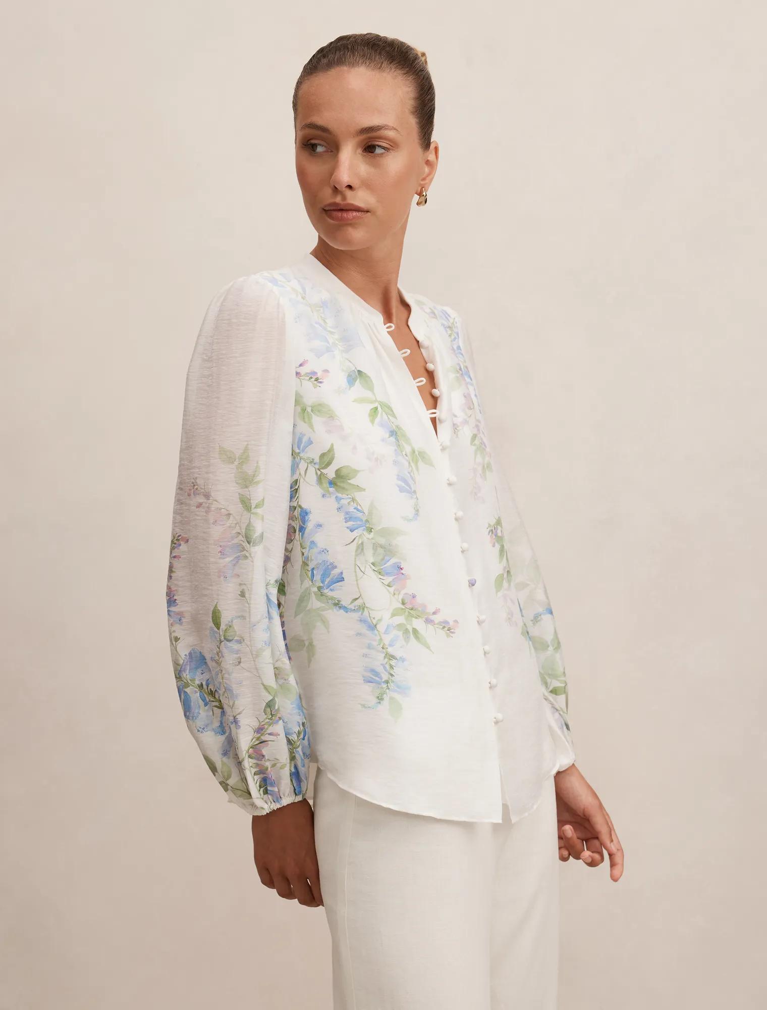 Dove Placement Print Blouse