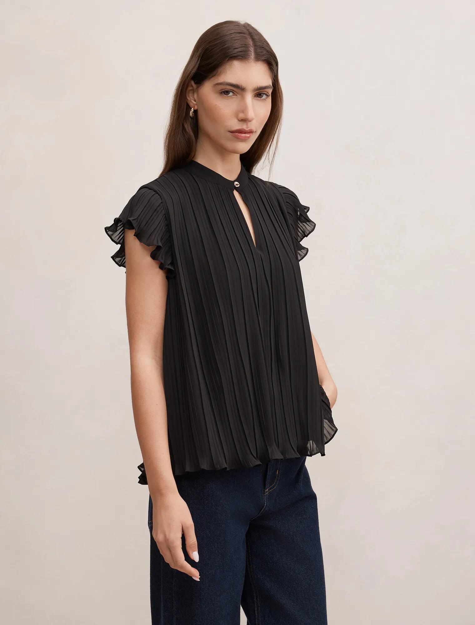 Autumn Flutter Sleeve Blouse