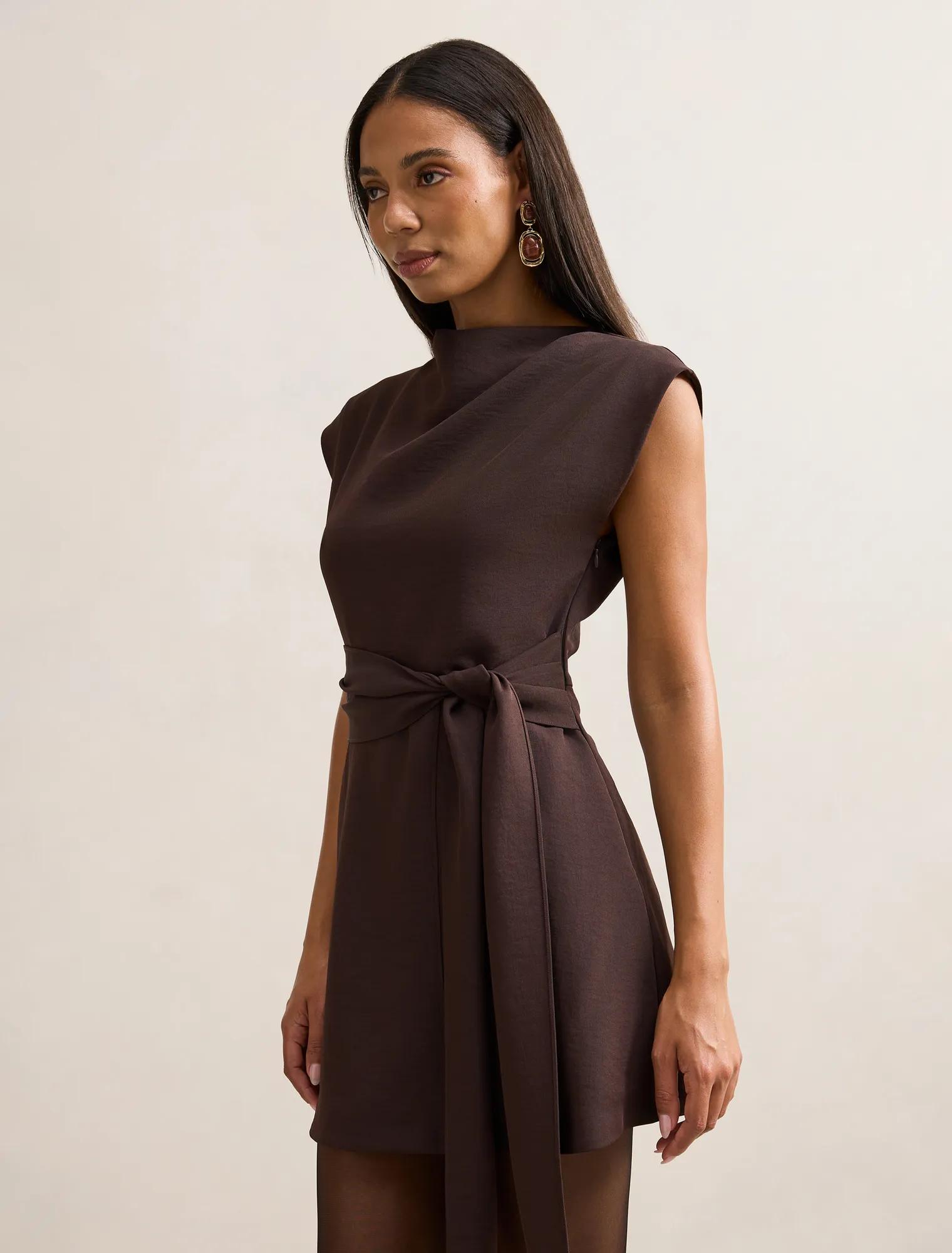 Peony Tie Front Mini Dress