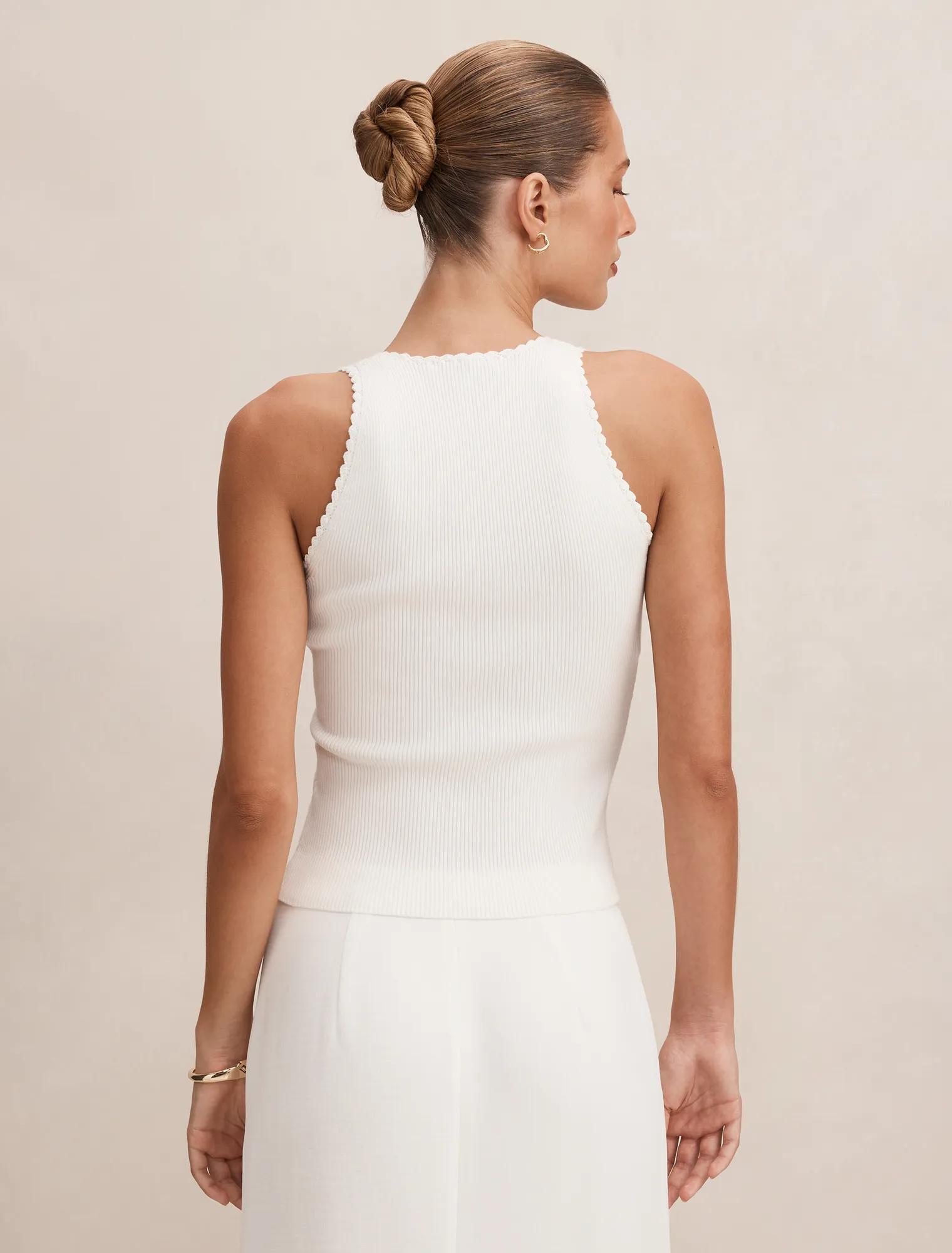 Bree Crochet Detail Knit Tank Top