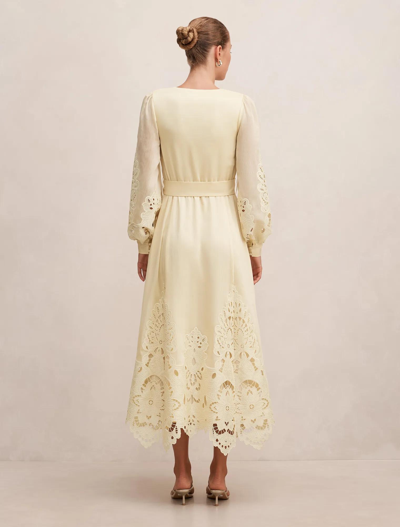Ashlee Embroidered Long Sleeve Maxi