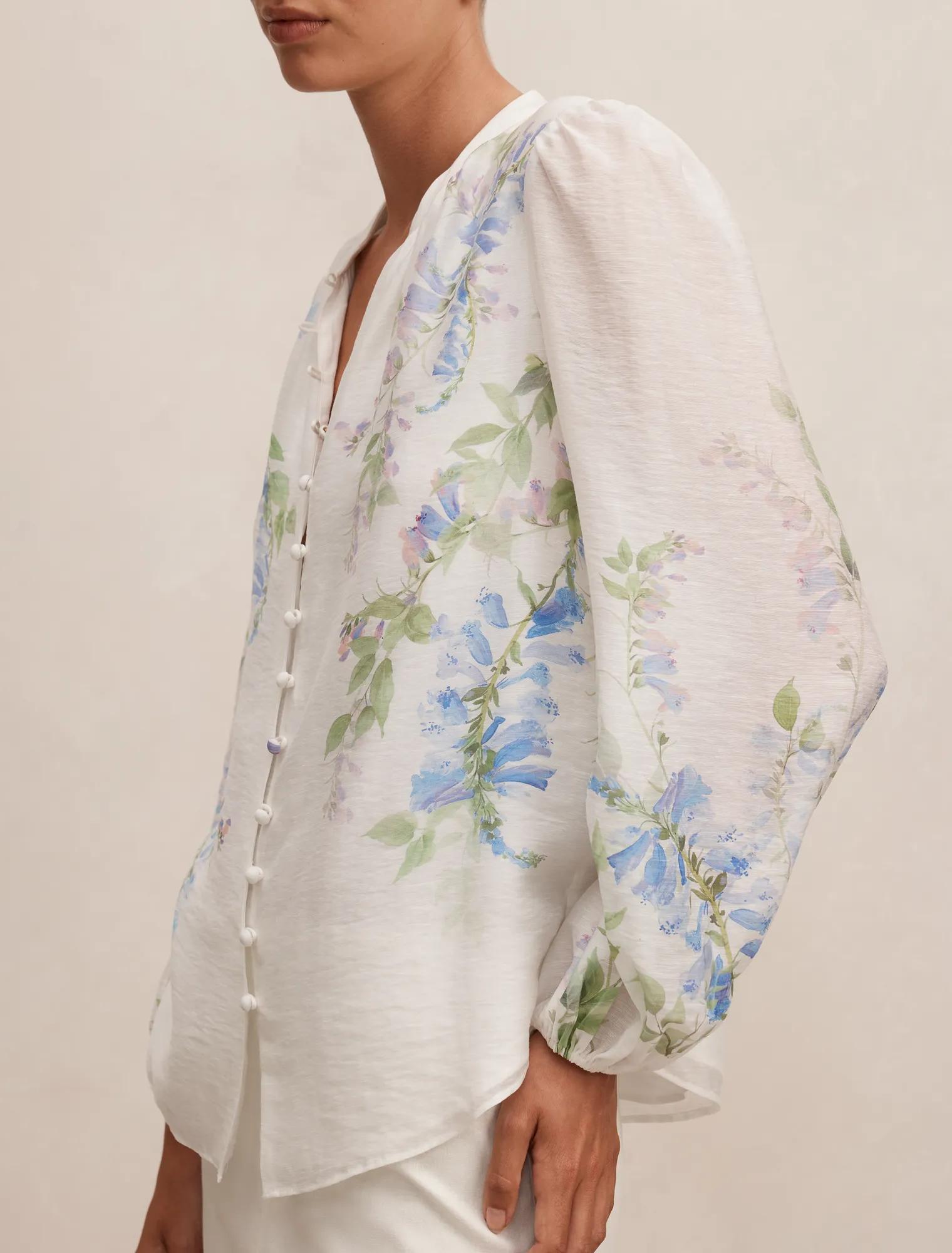 Dove Placement Print Blouse