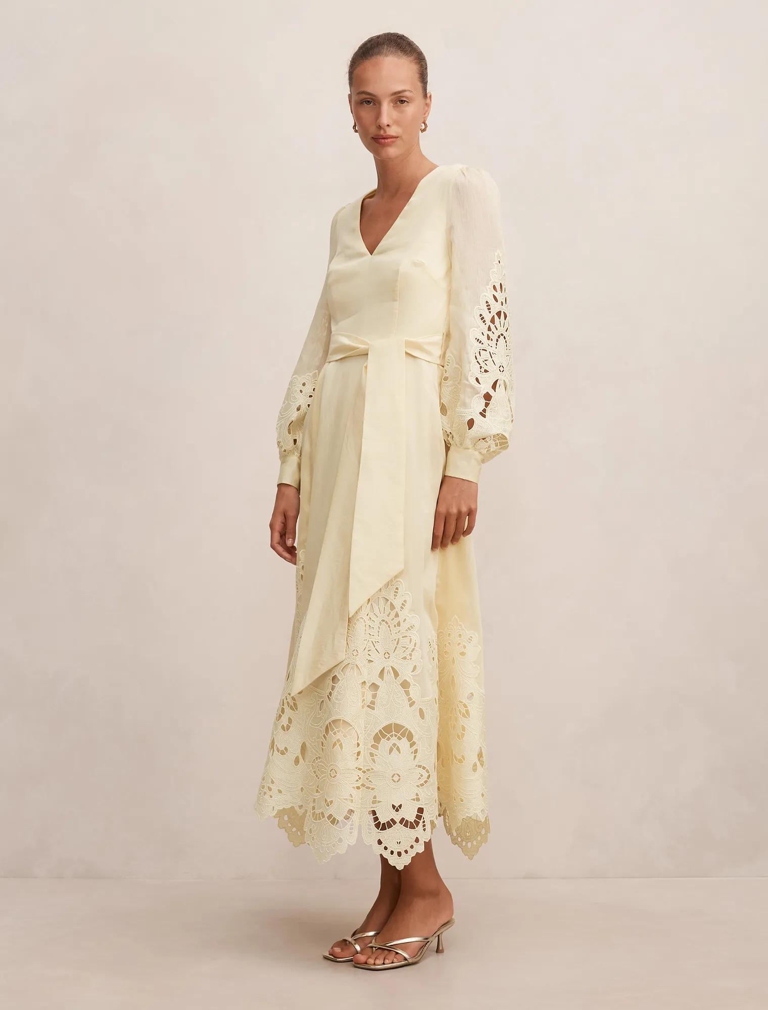Ashlee Embroidered Long Sleeve Maxi