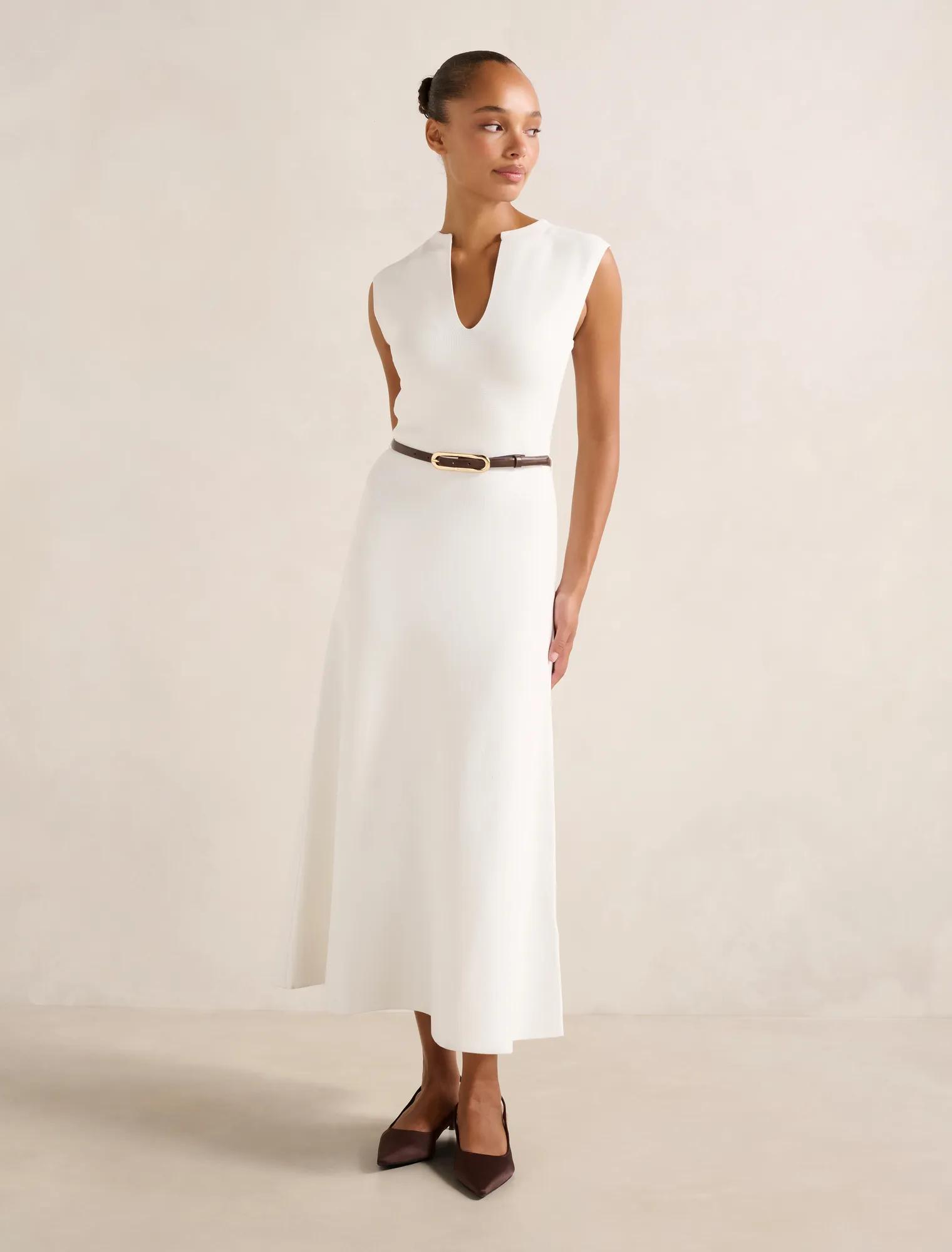 Celia Extended Shoulder Knit Midi - Women's Fashion | Forever New