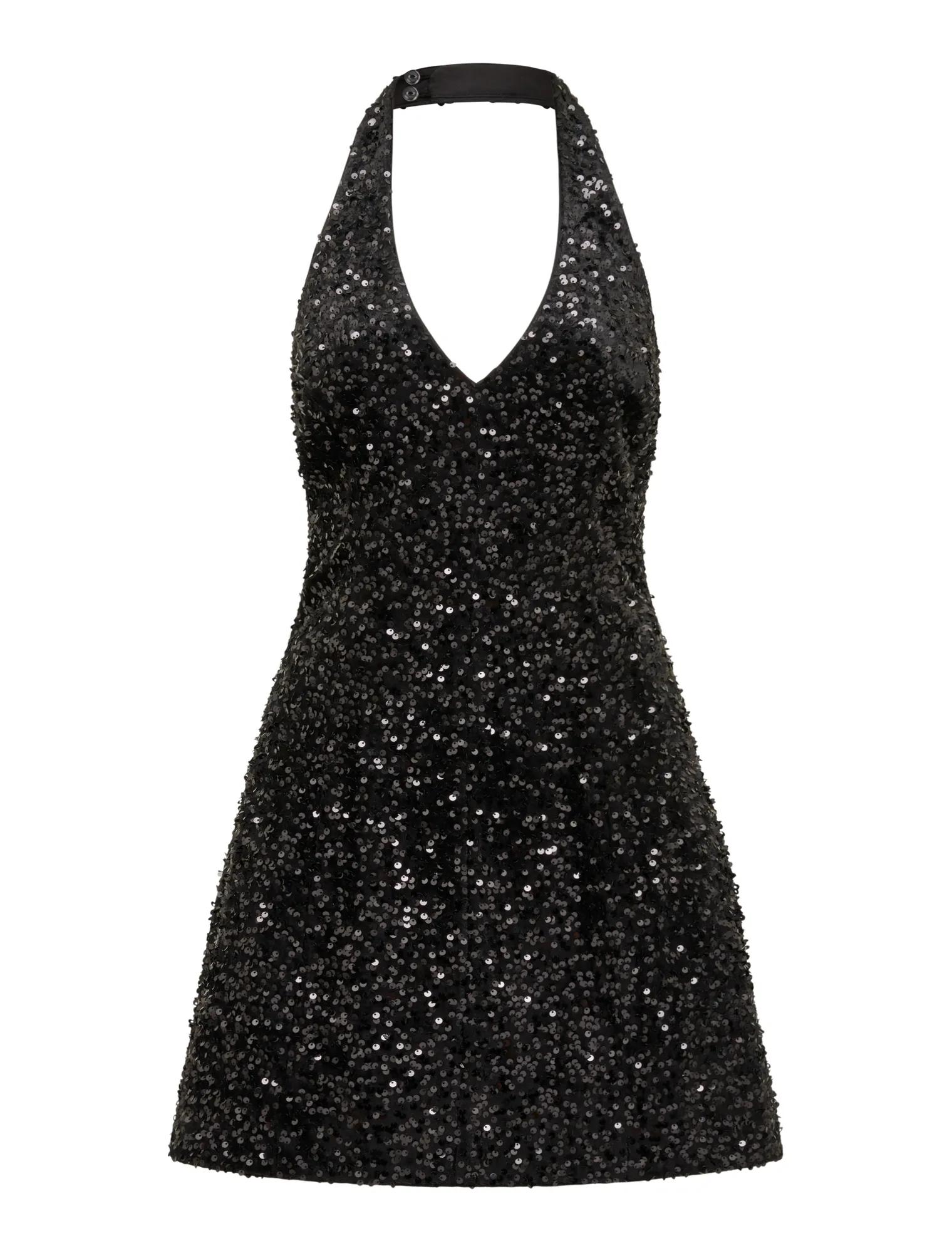 Riley Sequin Halter Mini Dress