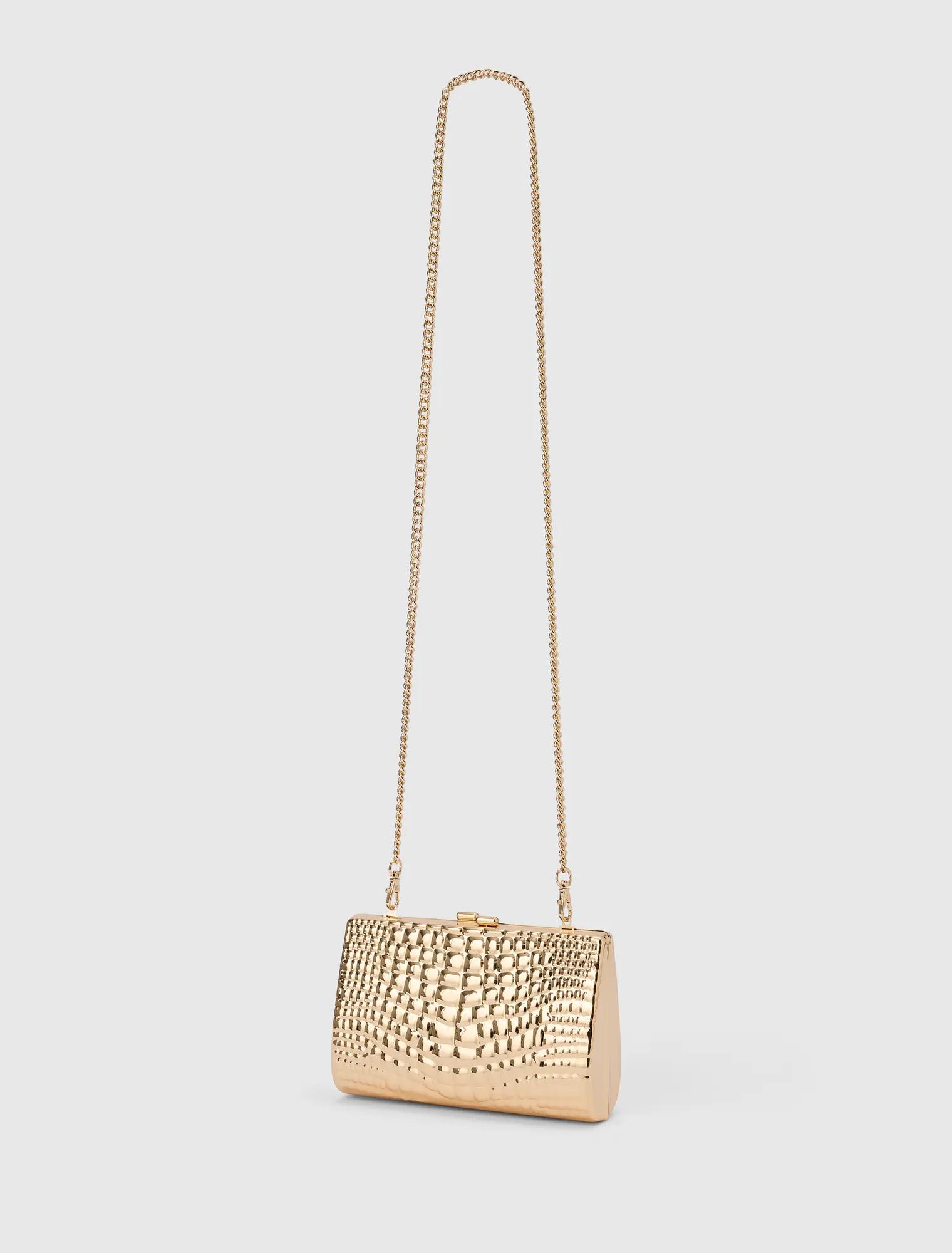 Mariam Metal Texture Clutch