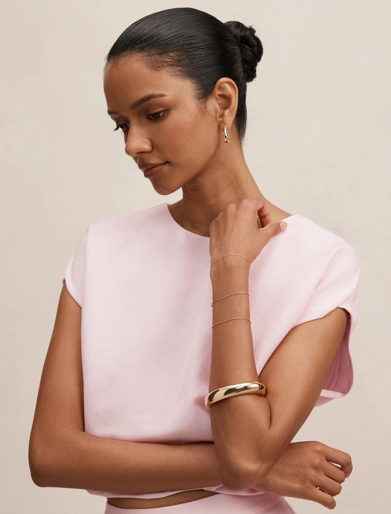 Georgina Petite Bubble Hem Top