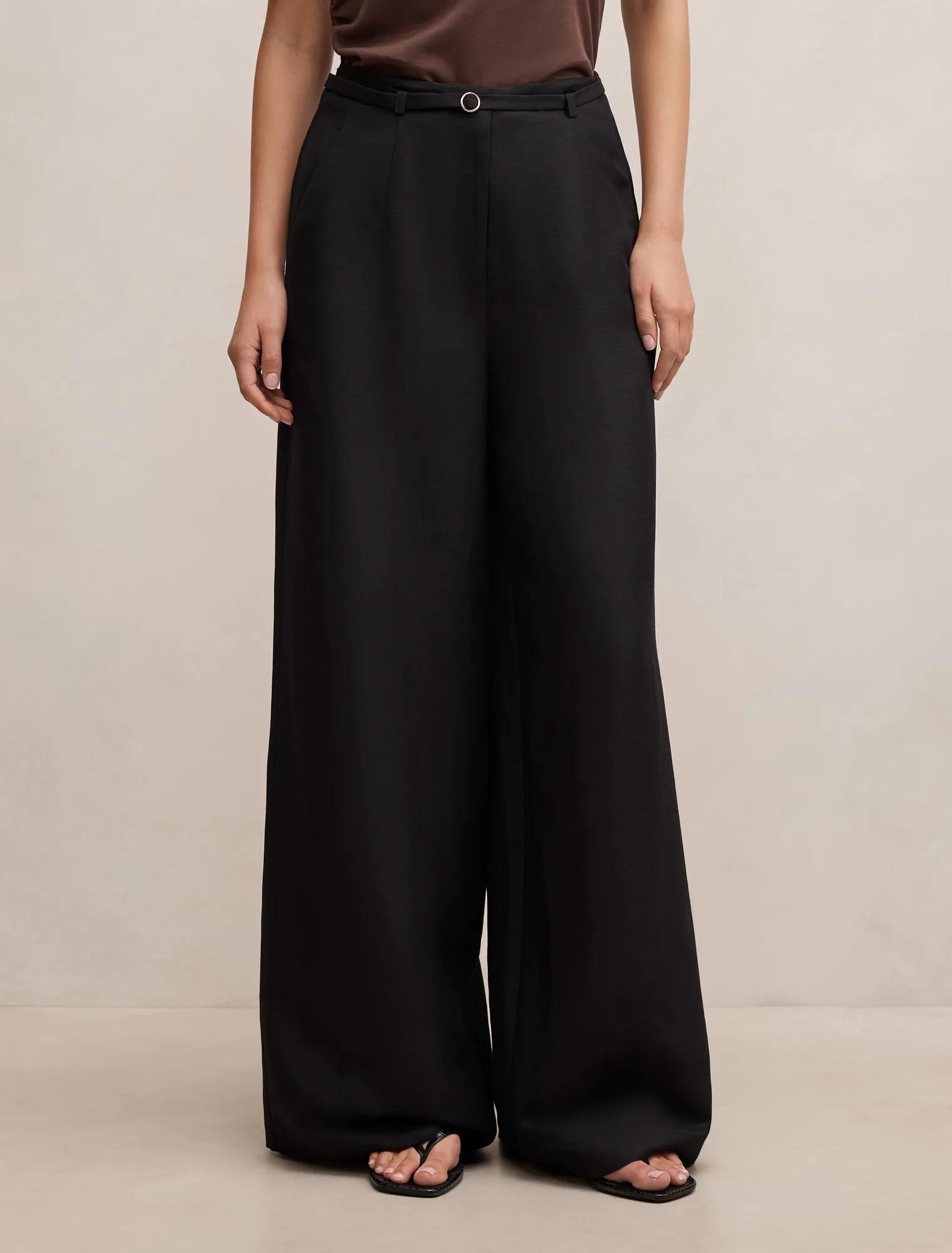 Women's Wide Leg Pants – High Waist Work Dress Pants With Pockets, Business Casual Flowy Trousers