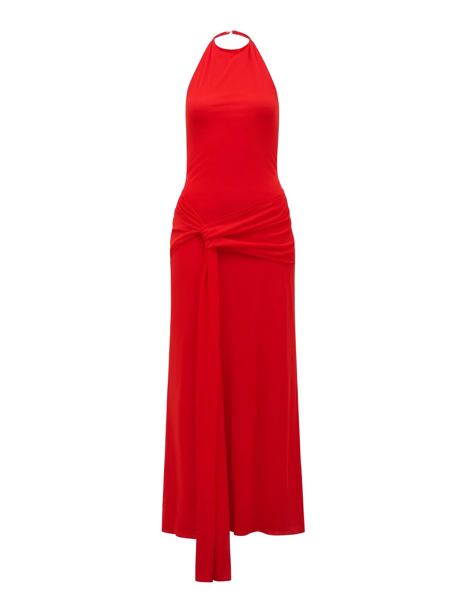 Abby Halter Mesh Maxi Dress