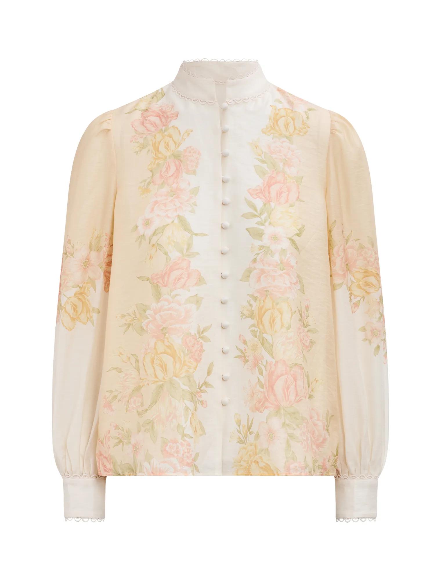 Emma Petite Trimmed Blouse