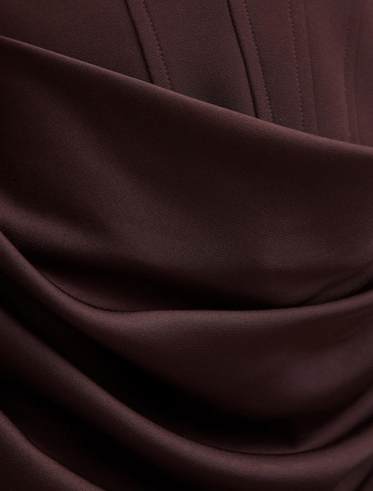 Isra Petite Drape Strapless Mini