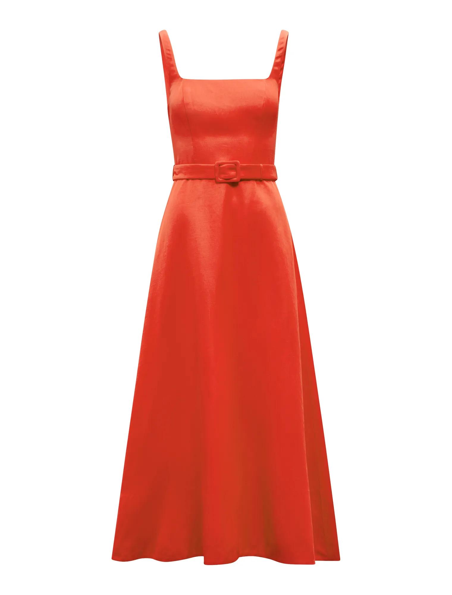 Hayden Square Neck Midi Dress