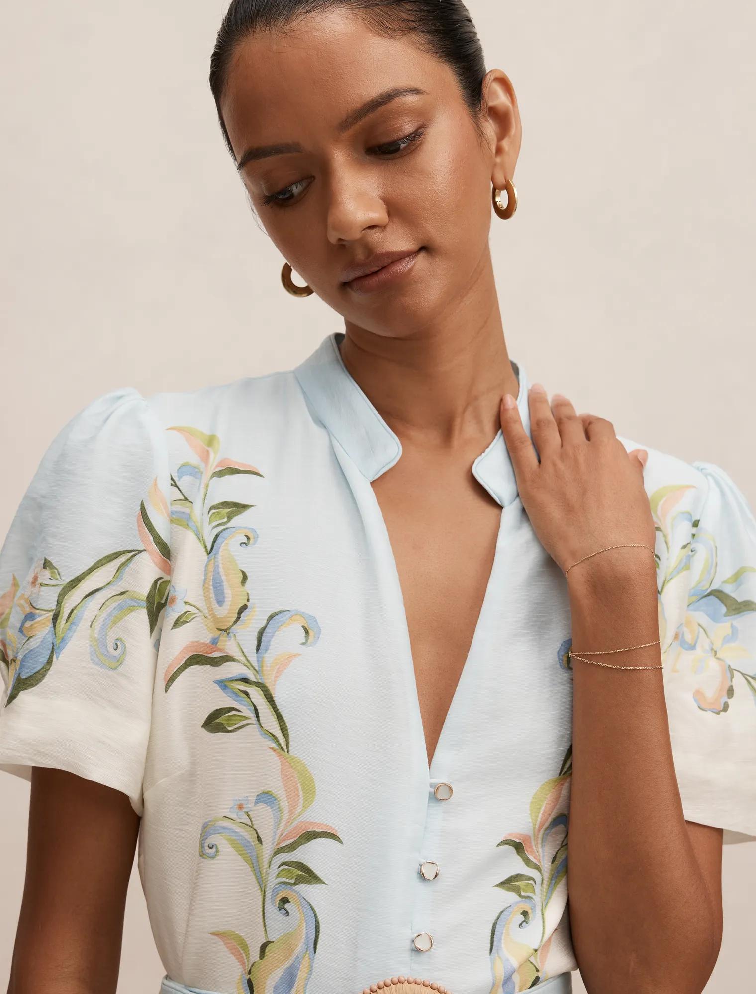 Briana Petite Printed Shirt Dress