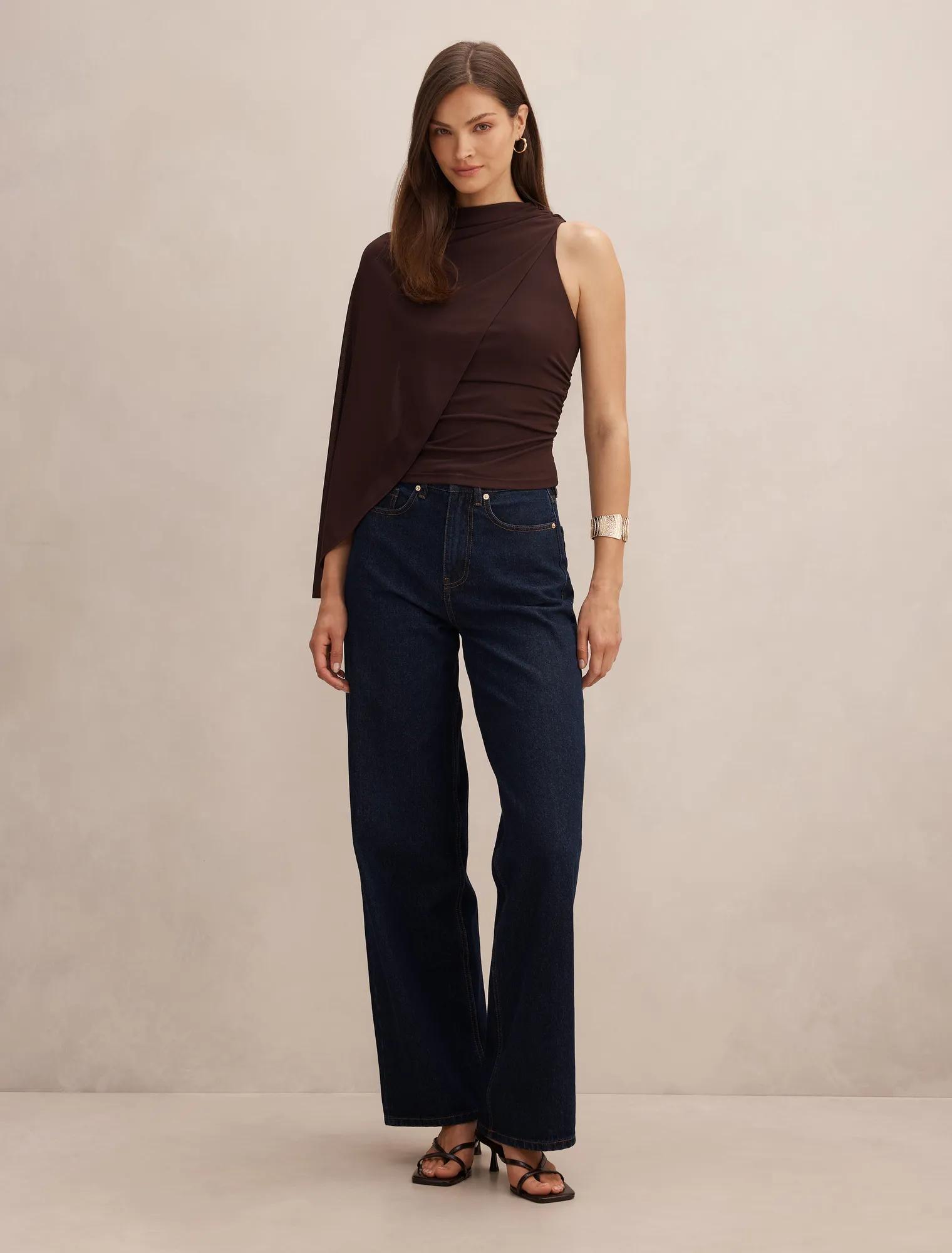 Rosalind Asymmetric Cape Top
