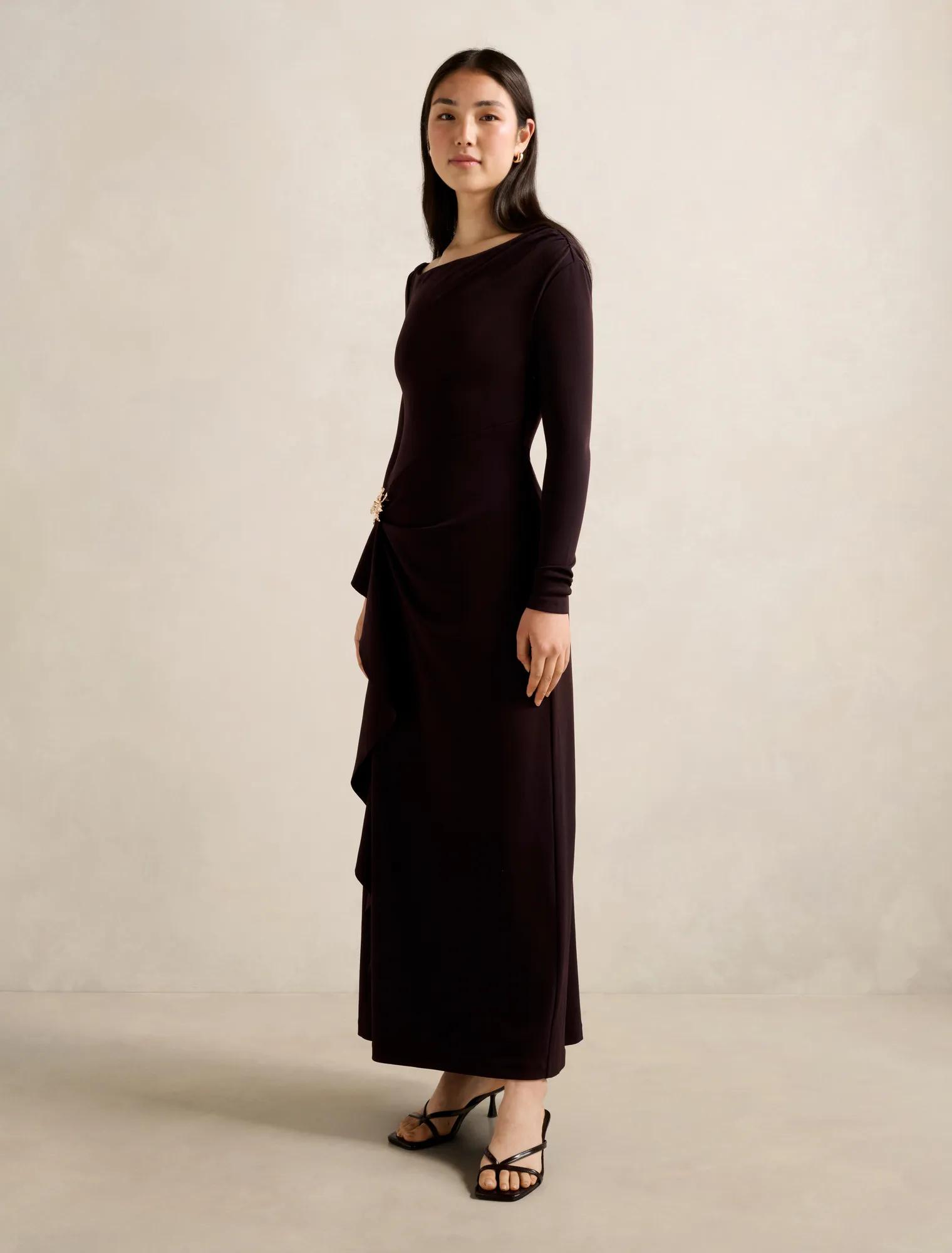 Maya Long Sleeve Ruffle Maxi