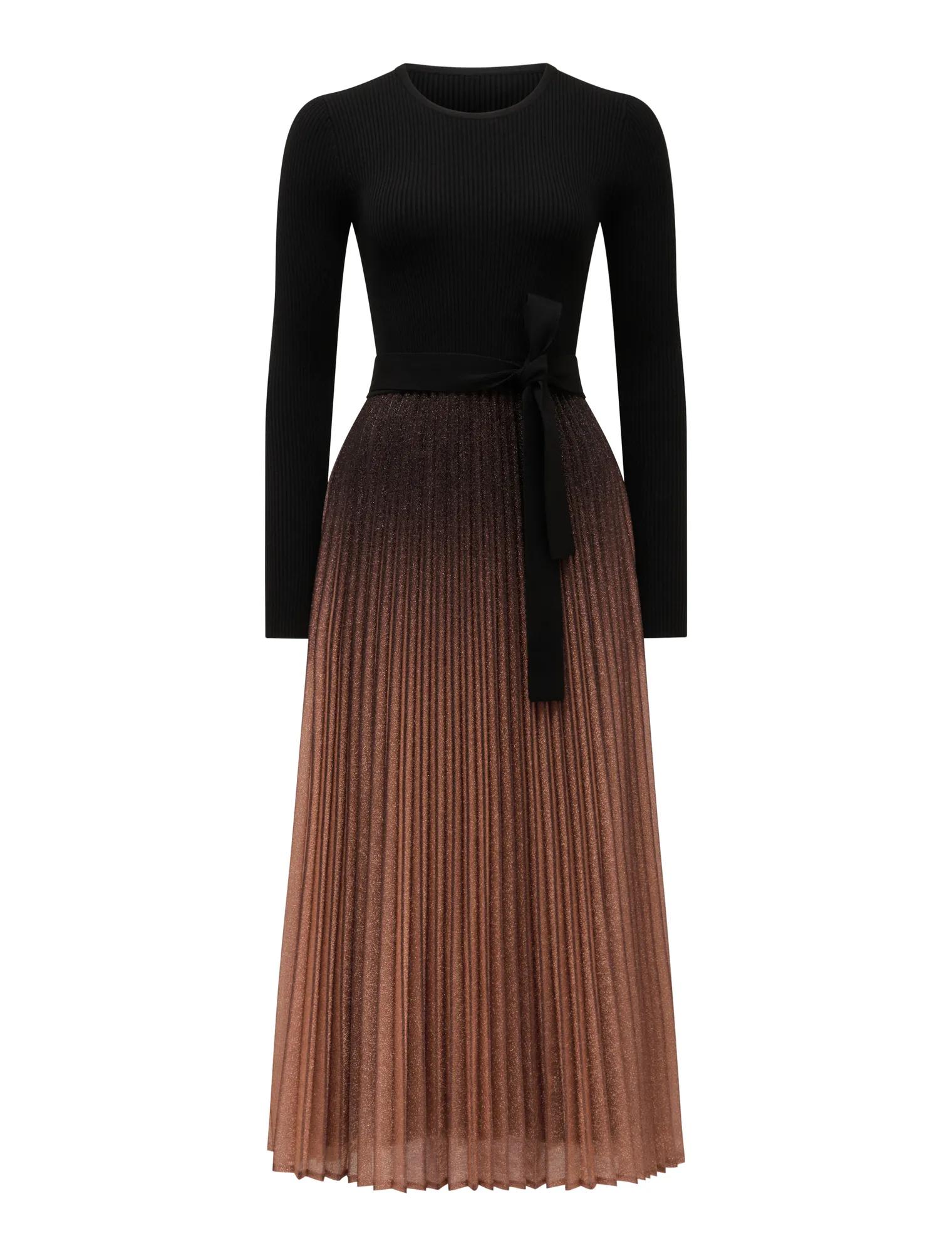 Celina Ombre Metallic Midi Dress