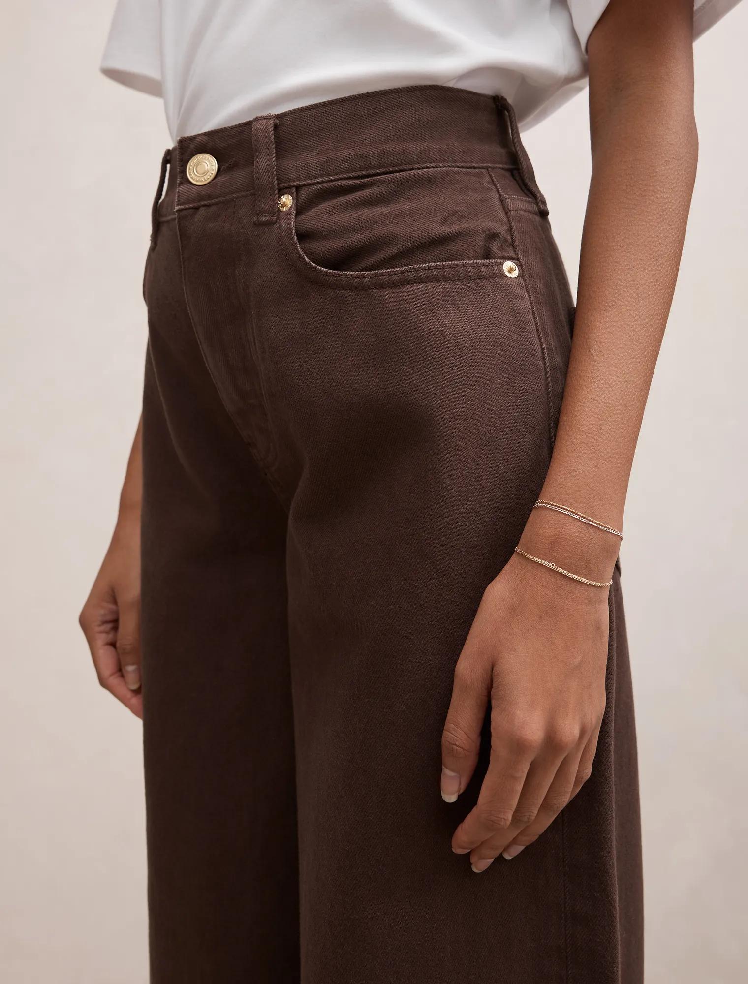 Gia Petite High Rise Wide Leg Jean