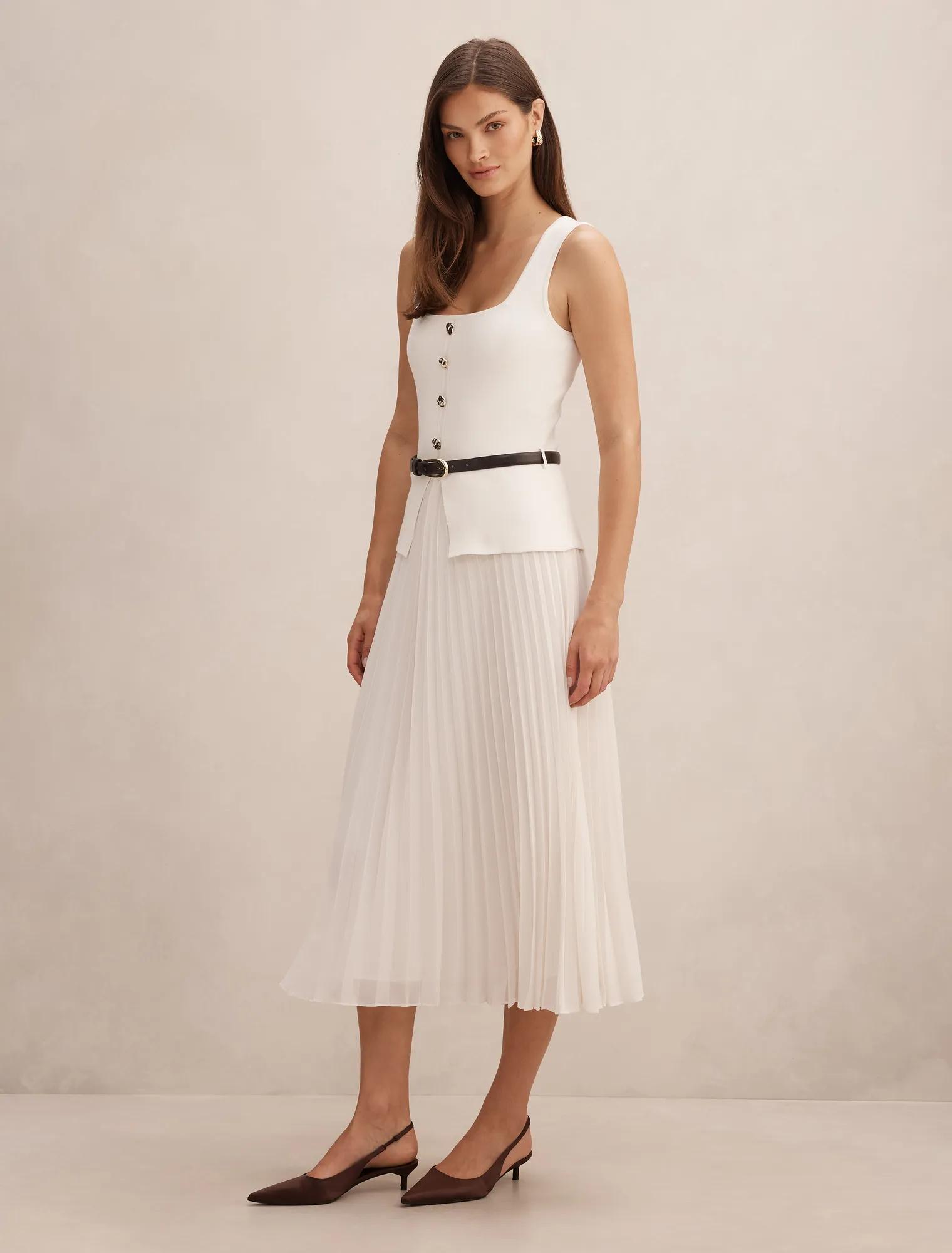 Delphine Sleeveless Square Neck Dress