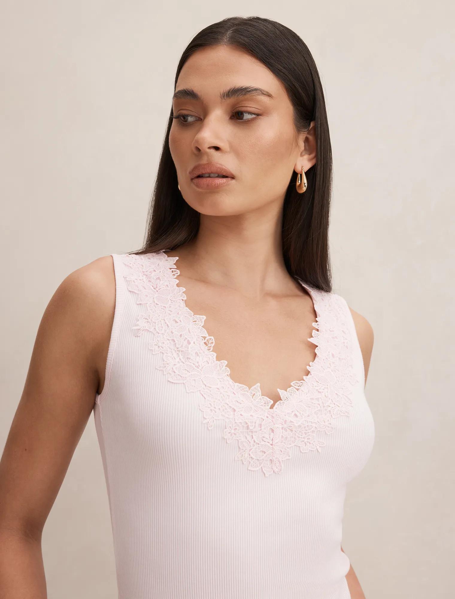 Sylvie Lace Trim Tank