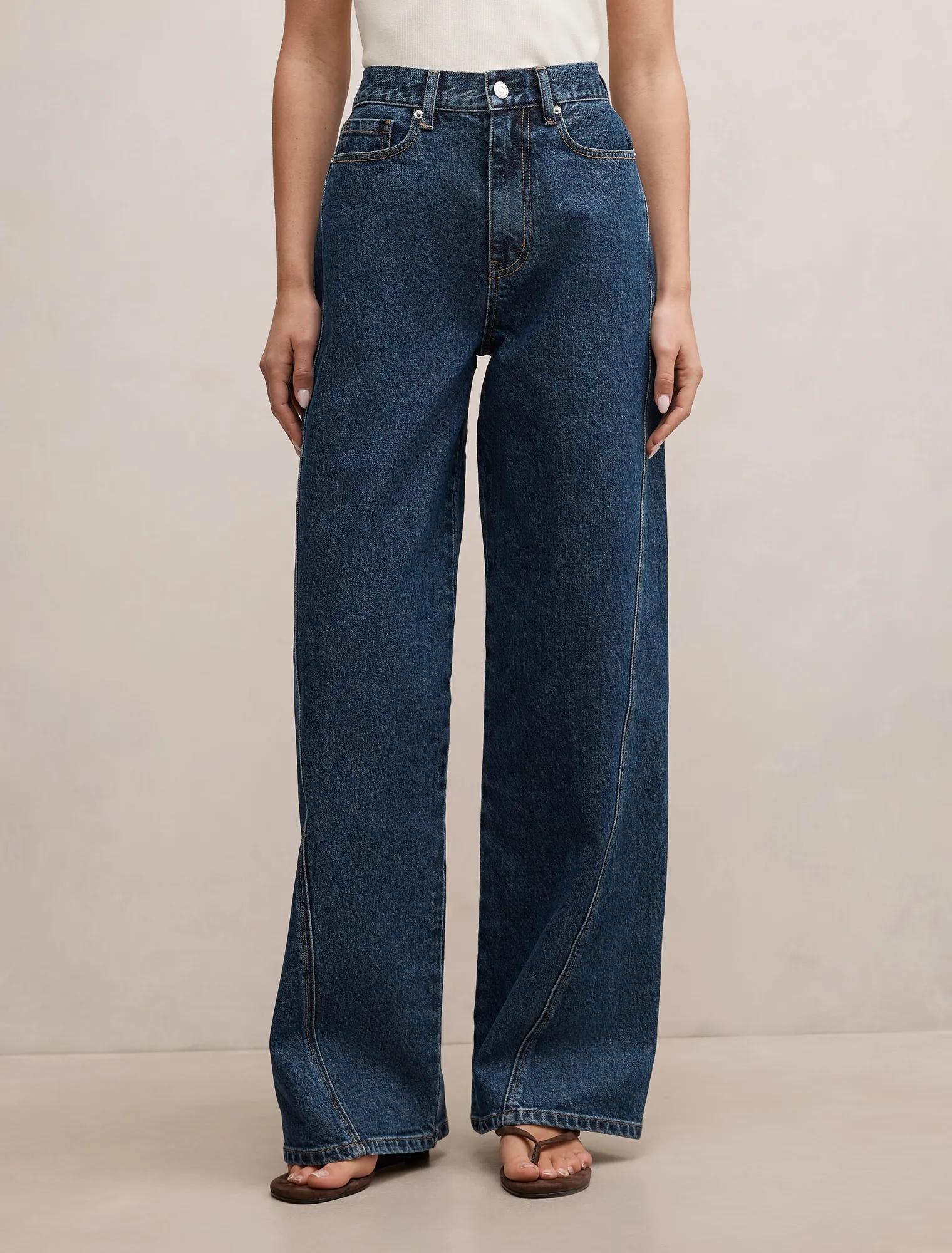 Kate Twisted Seam Wide Leg Jean