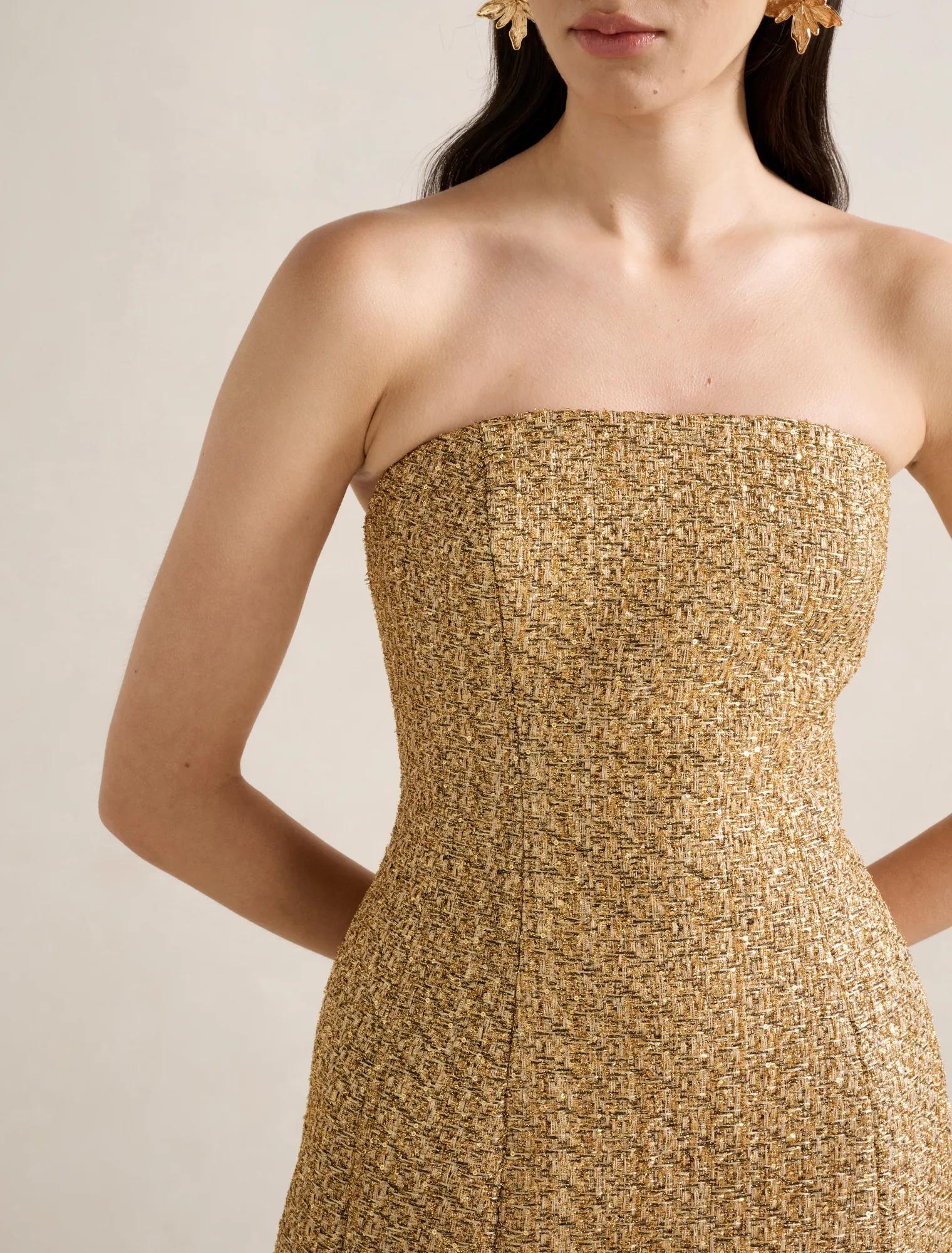 Charlie Tweed Strapless Mini