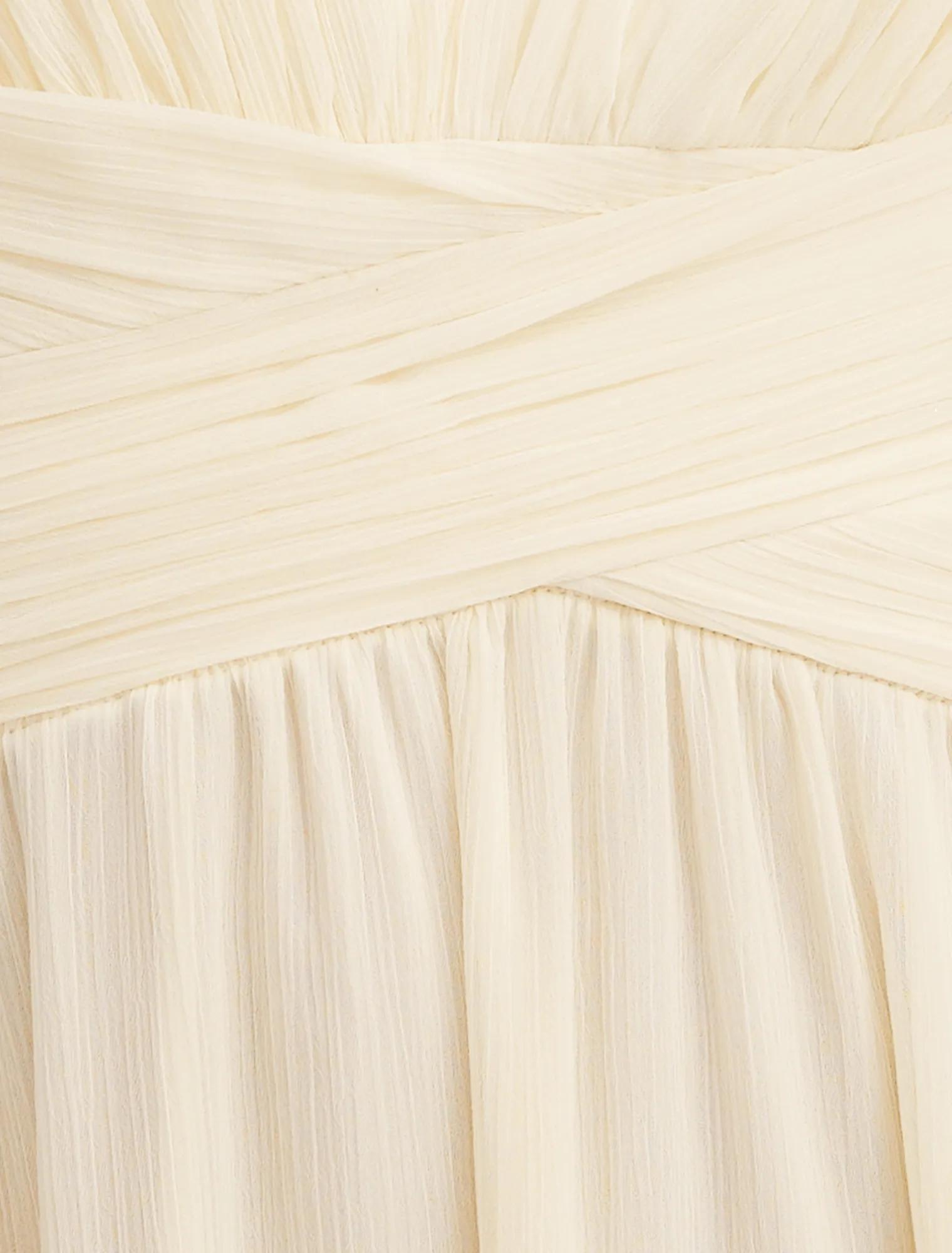 Selena Ruffle Shoulder Maxi Dress