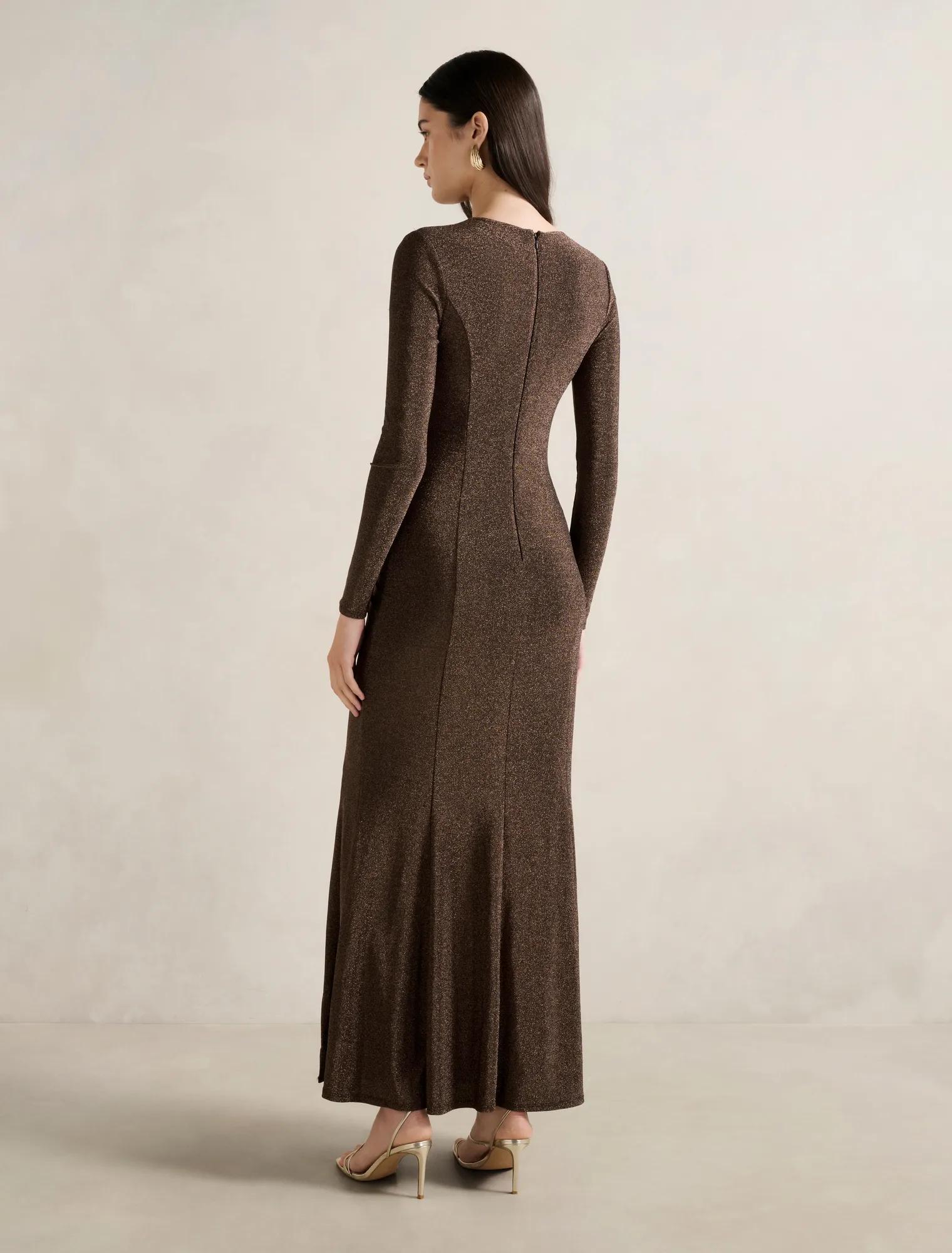 Farrah Glitter Draped Maxi