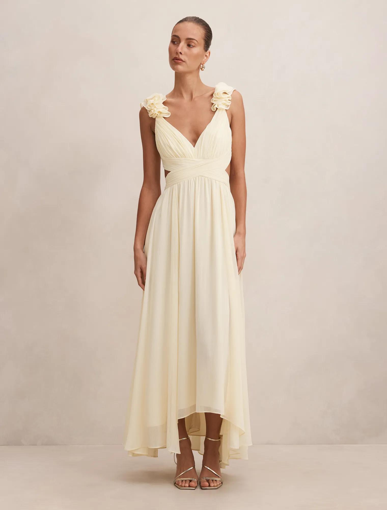 white dress leather SPRWMN Women's Leather Strapless Minidress - Off White