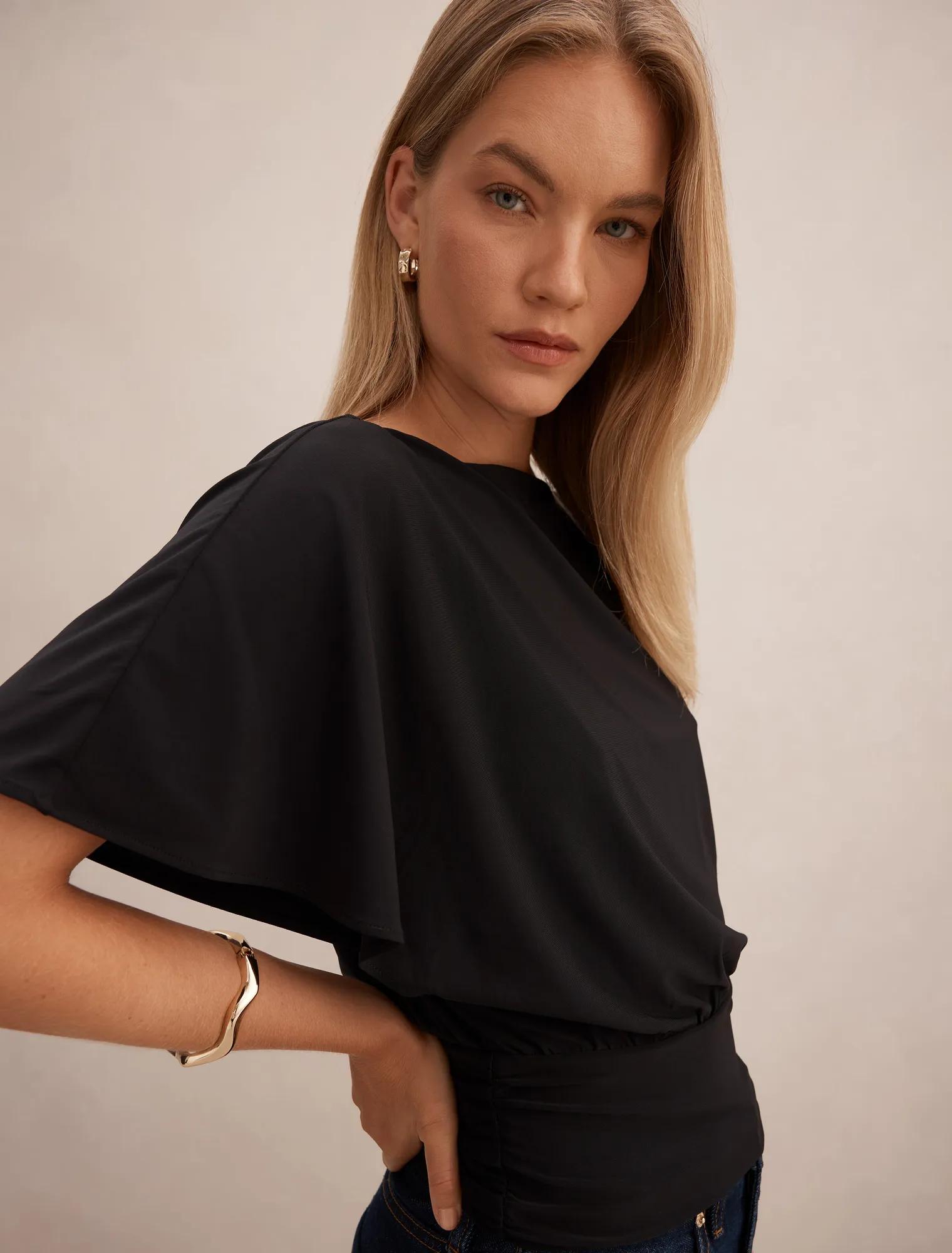 Piper Cinched Flutter Sleeve Top