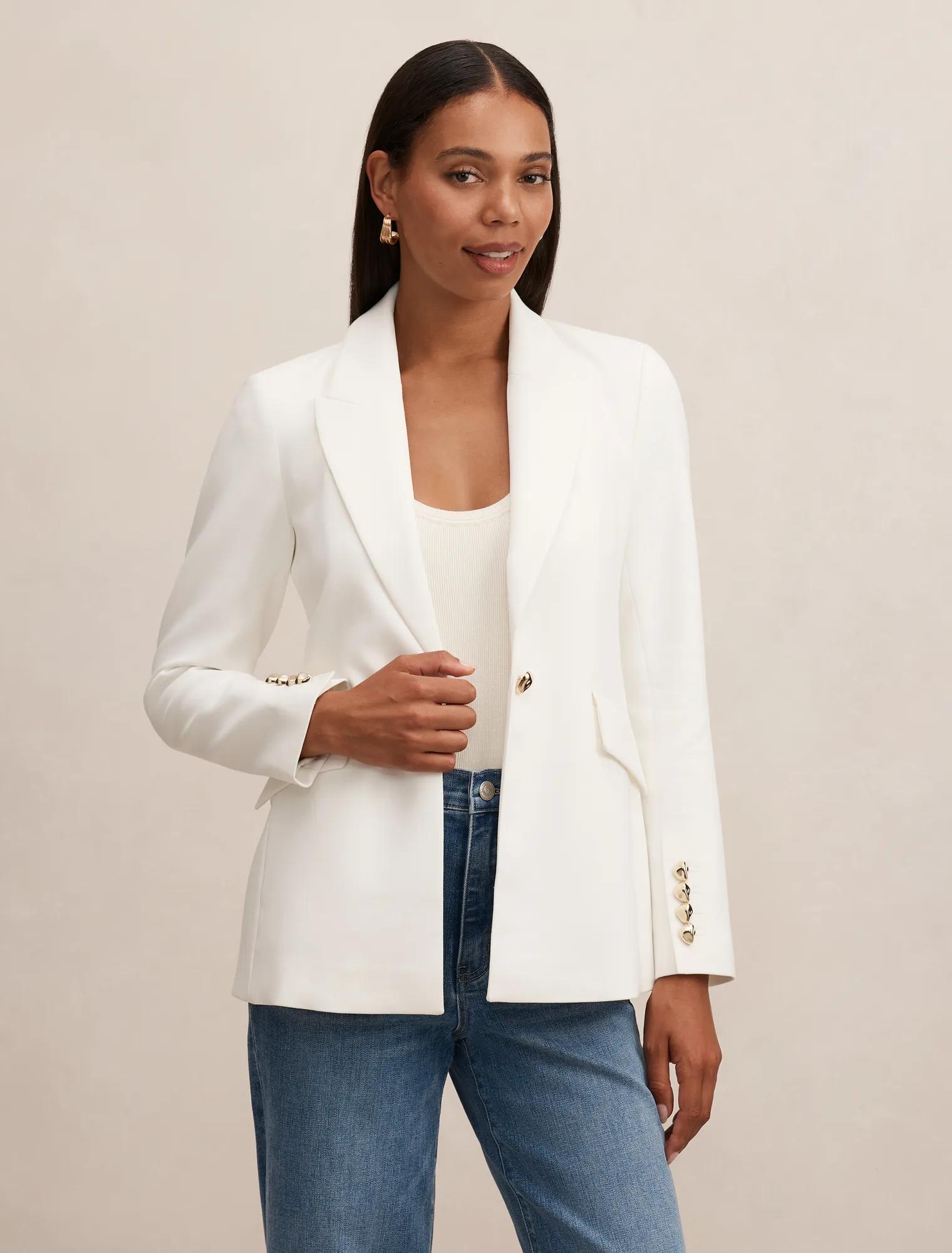 Trixie Gold Button Blazer