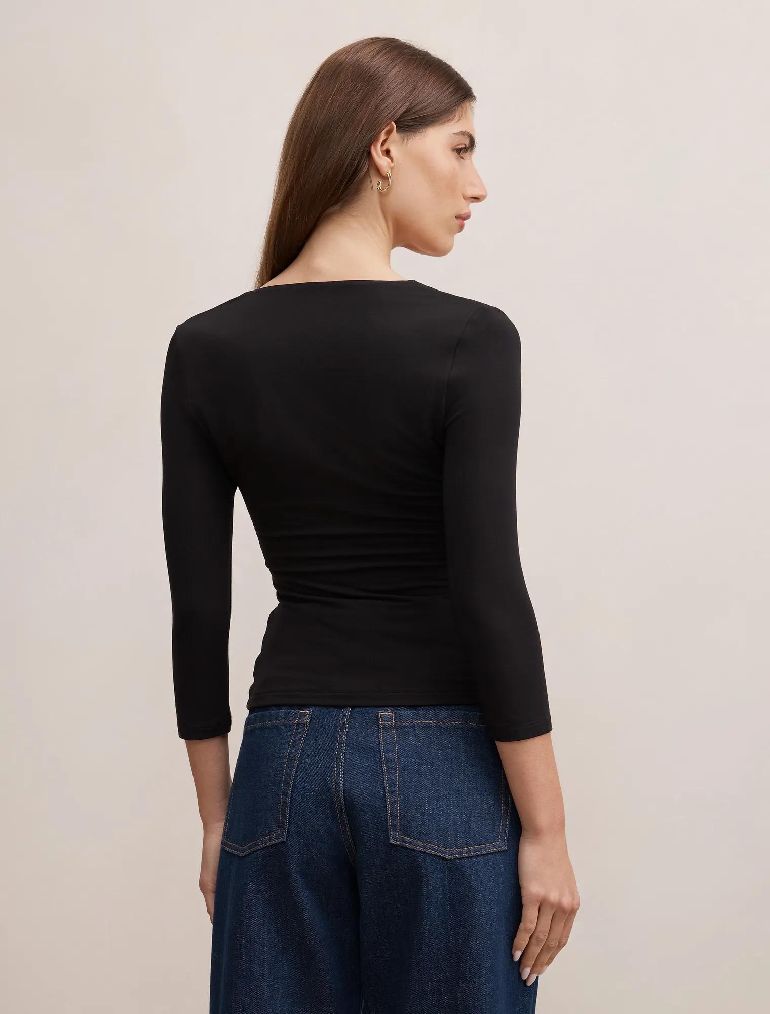 Tia V Neck 3/4 Sleeve Top