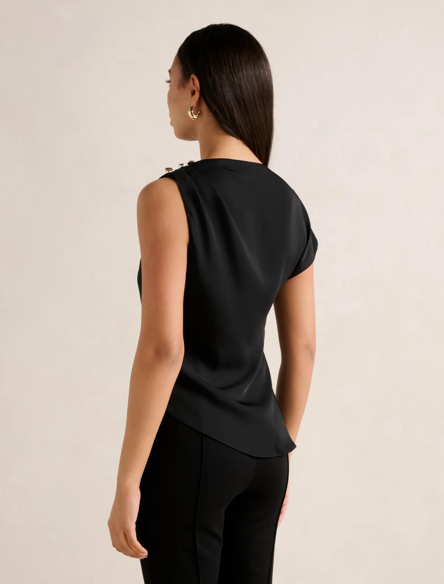 Aubery Asymmetric Draped Top