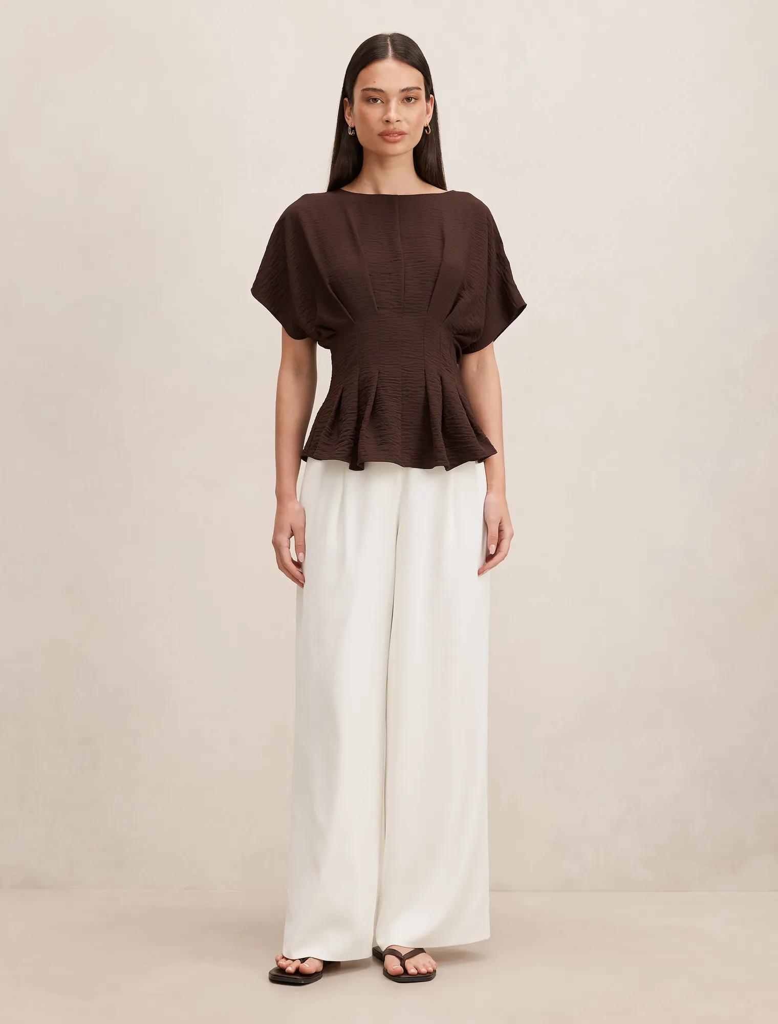 Wren Pleat Detail Top