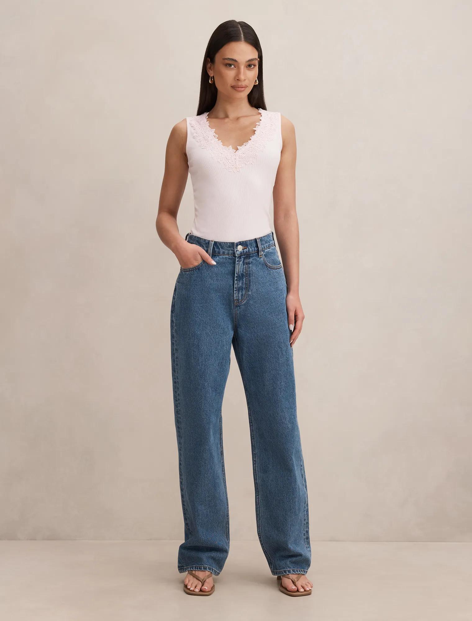 Sylvie Lace Trim Tank