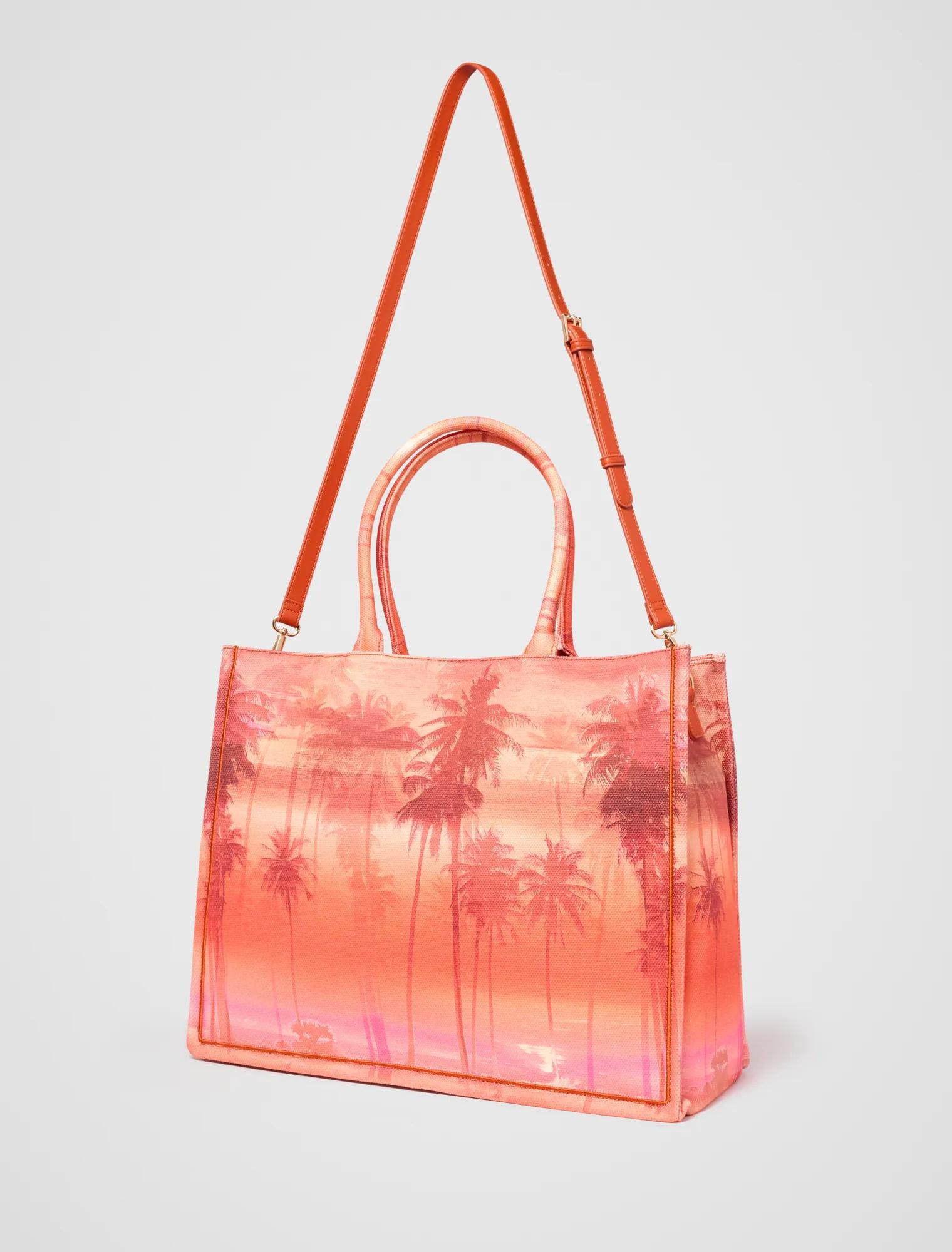 Pamela Palm Tree Print Tote Bag