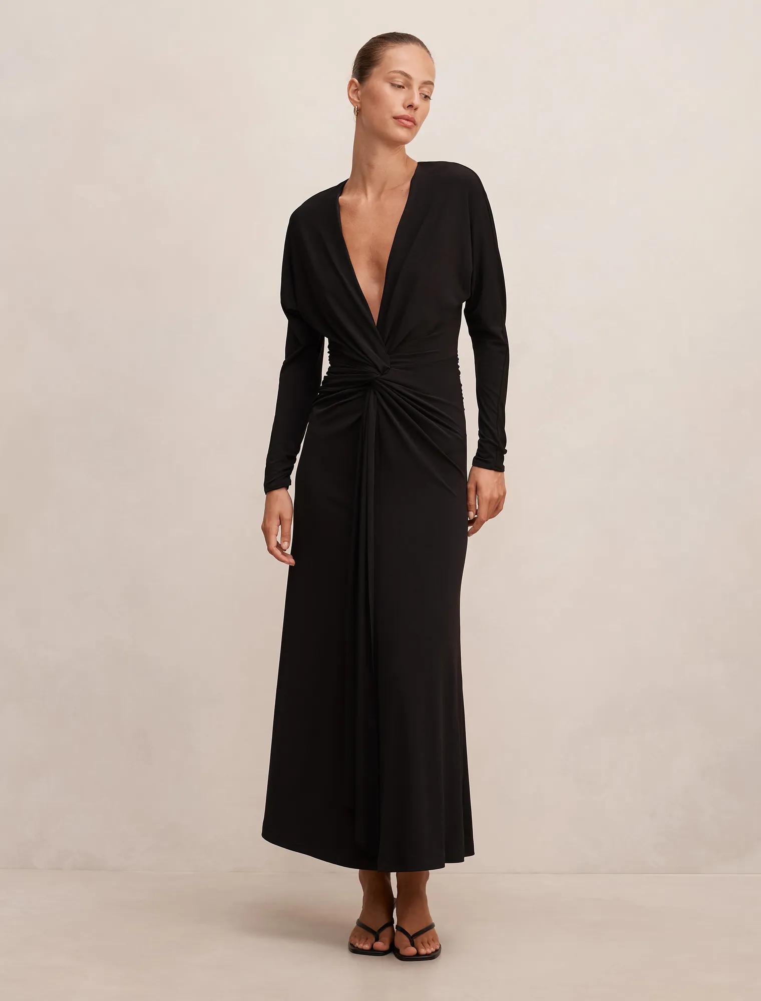 Solana Draped Front Tie Maxi