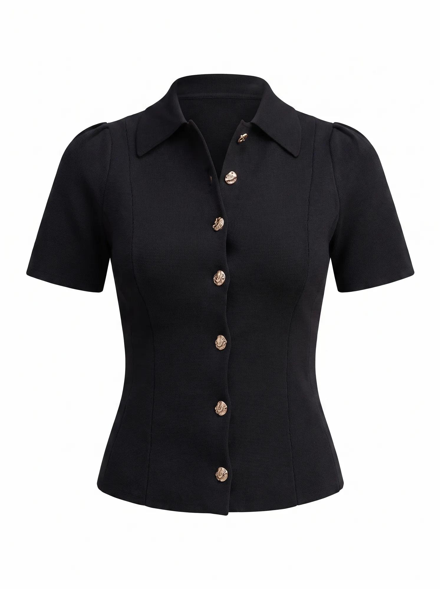Esther Button Knit Top