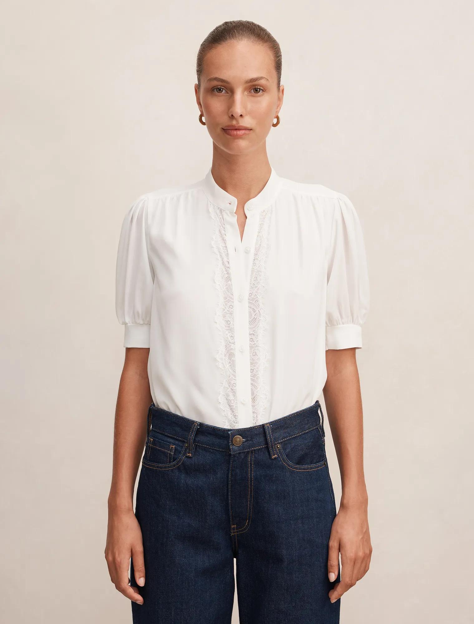 Tove Short Sleeve Lace Blouse