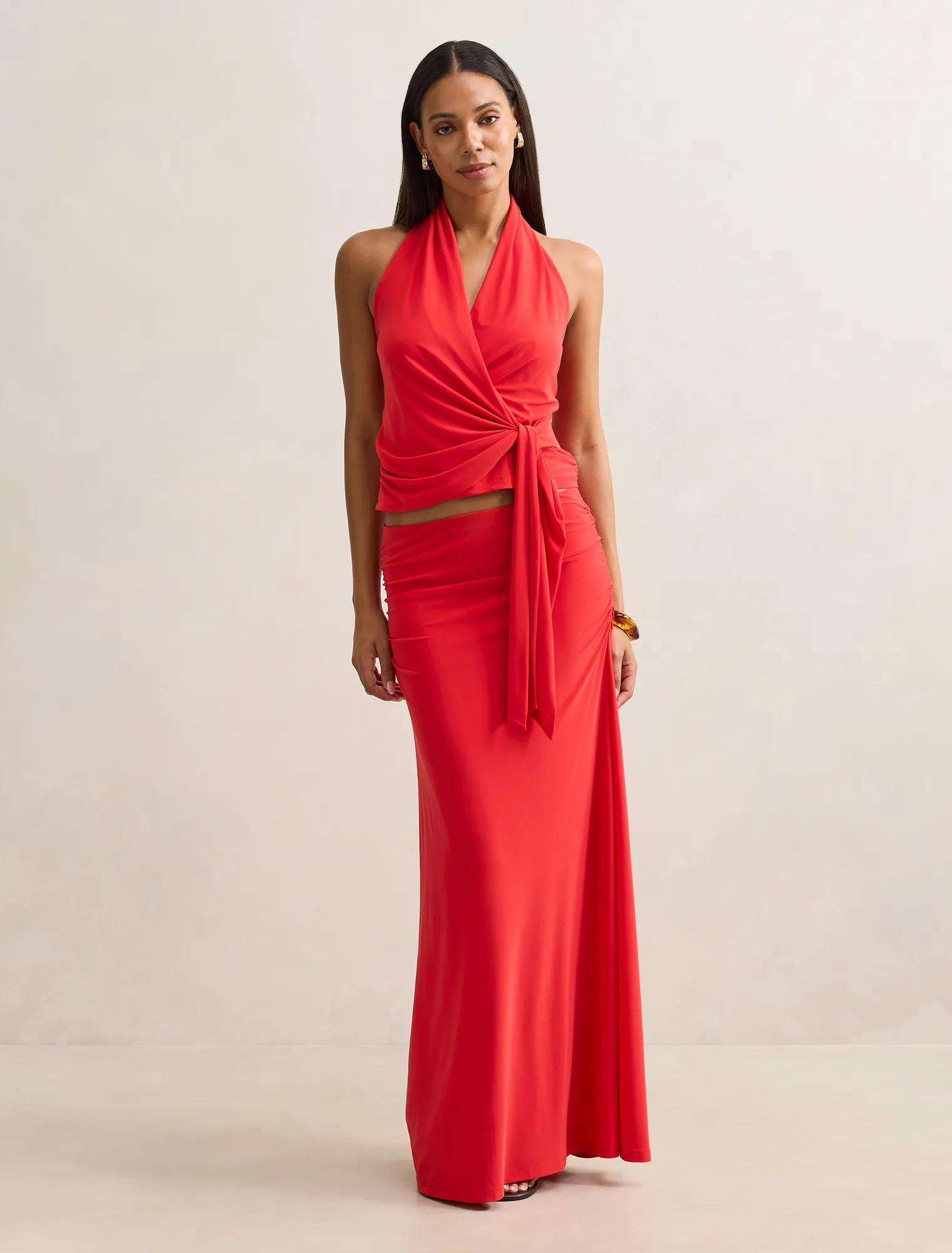 Mimi Flute Maxi Skirt