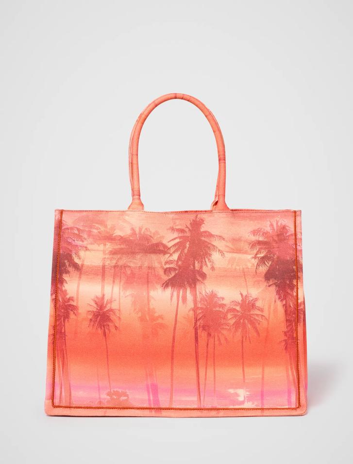 Pamela Palm Tree Print Tote Bag in multi colour - Womens Tote Bags