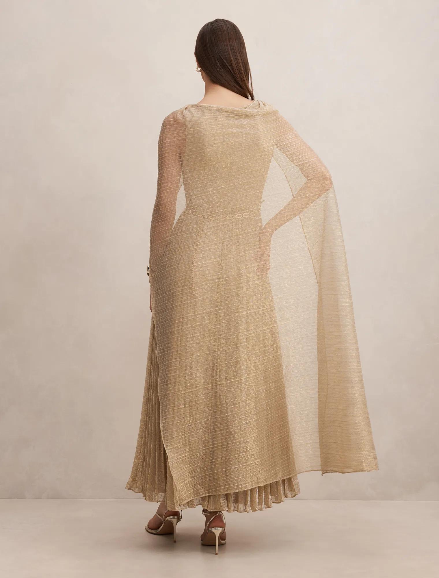 Agnes Cape Plisse Maxi