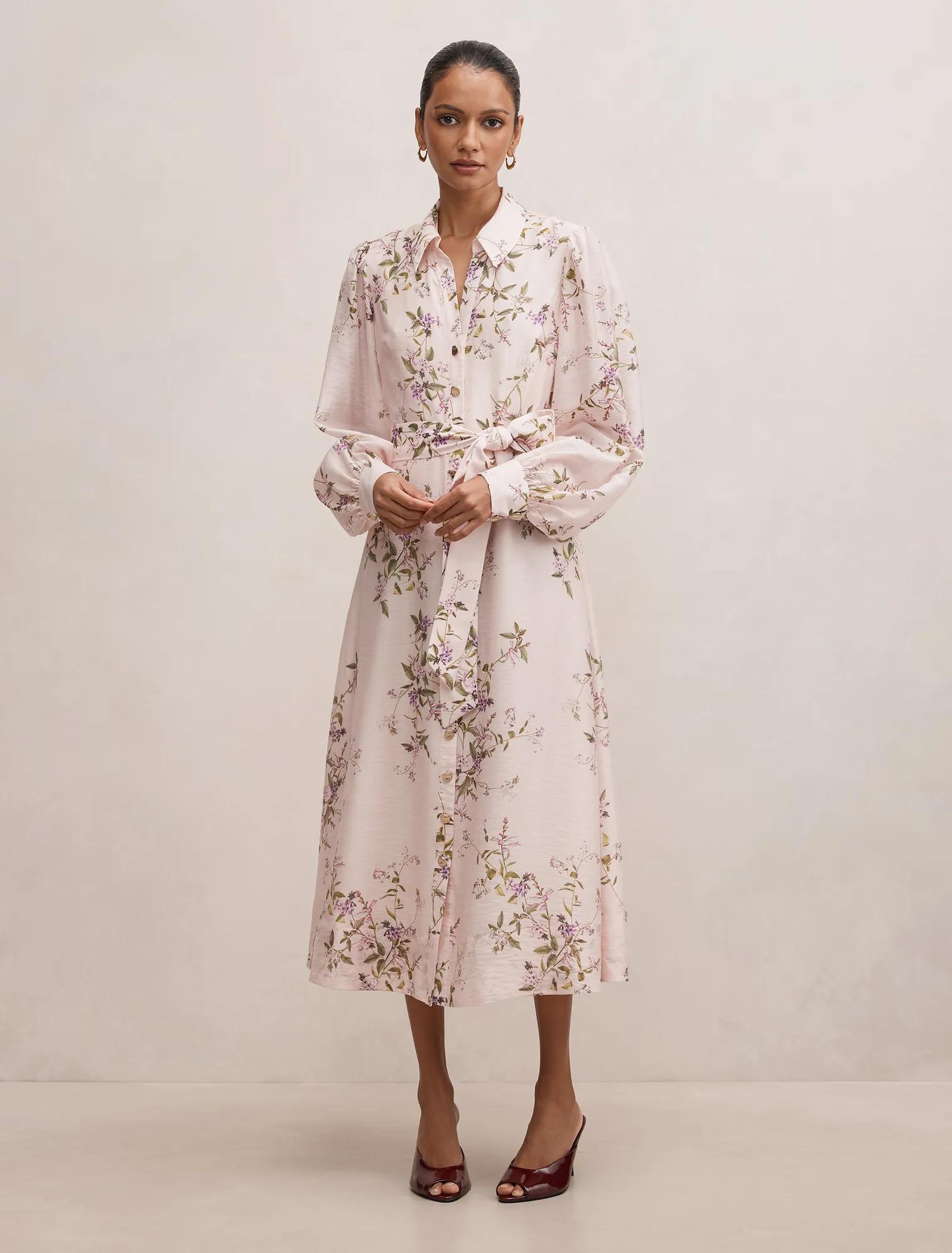 Hazel Petite Shirt Midi Dress