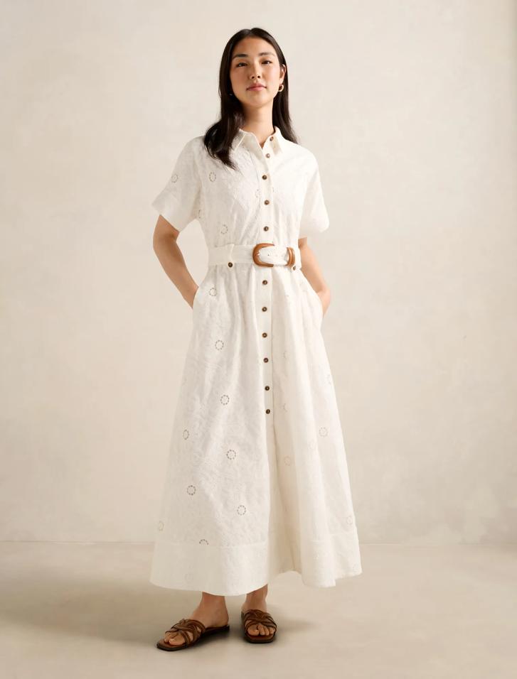 short sleeve broderie dress Dress Hector's Clothing