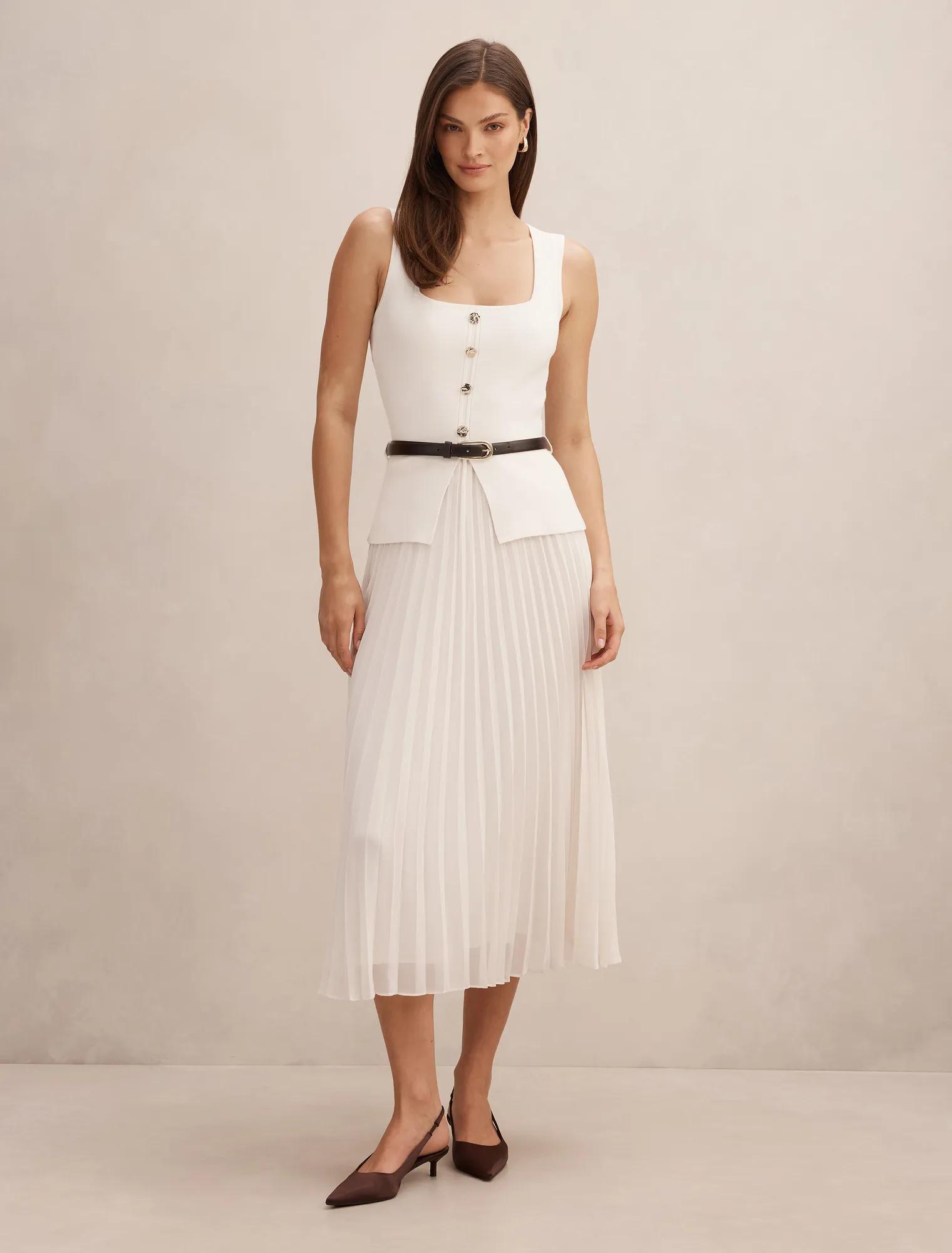 Delphine Sleeveless Square Neck Dress