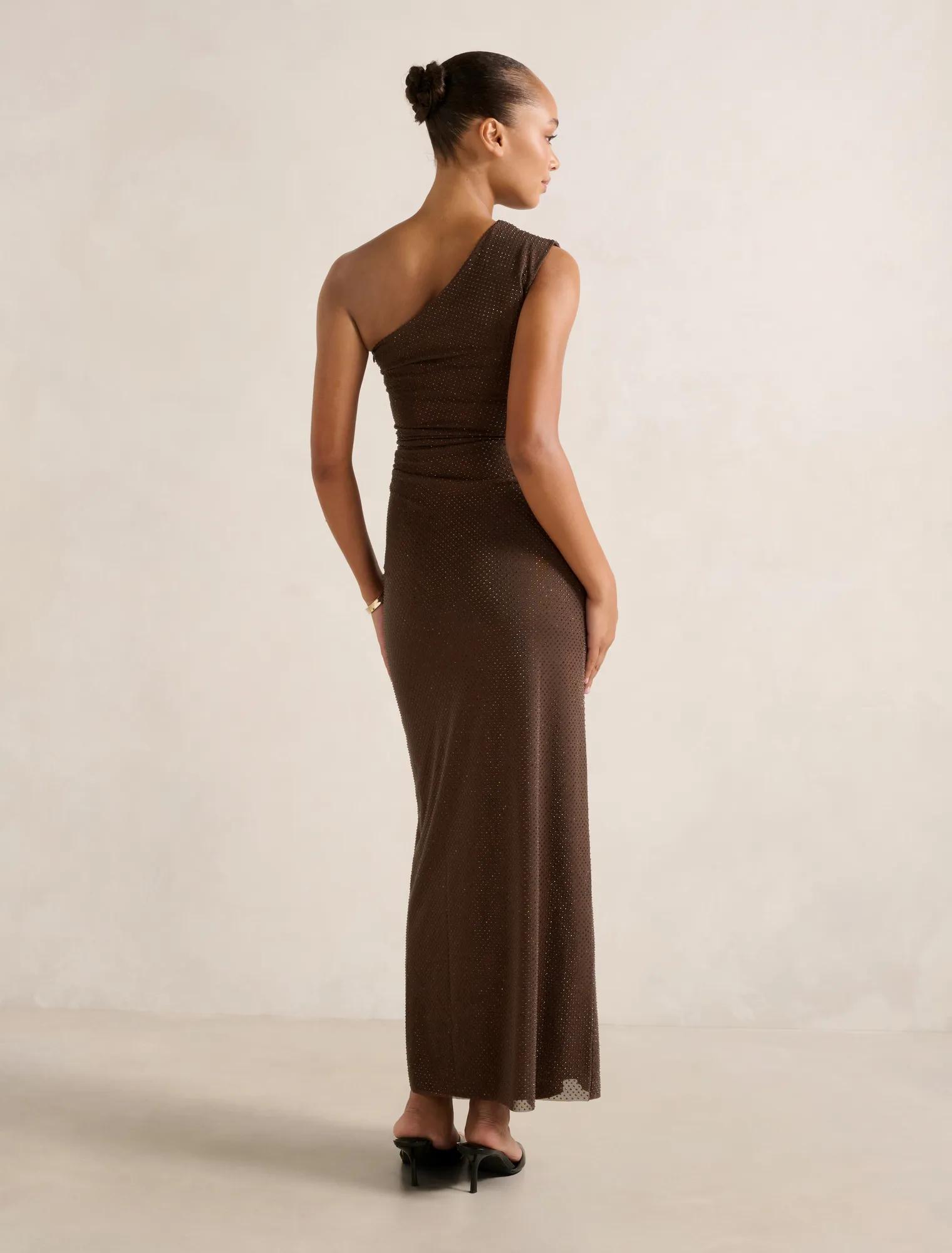 Audrina One Shoulder Heatseal Maxi