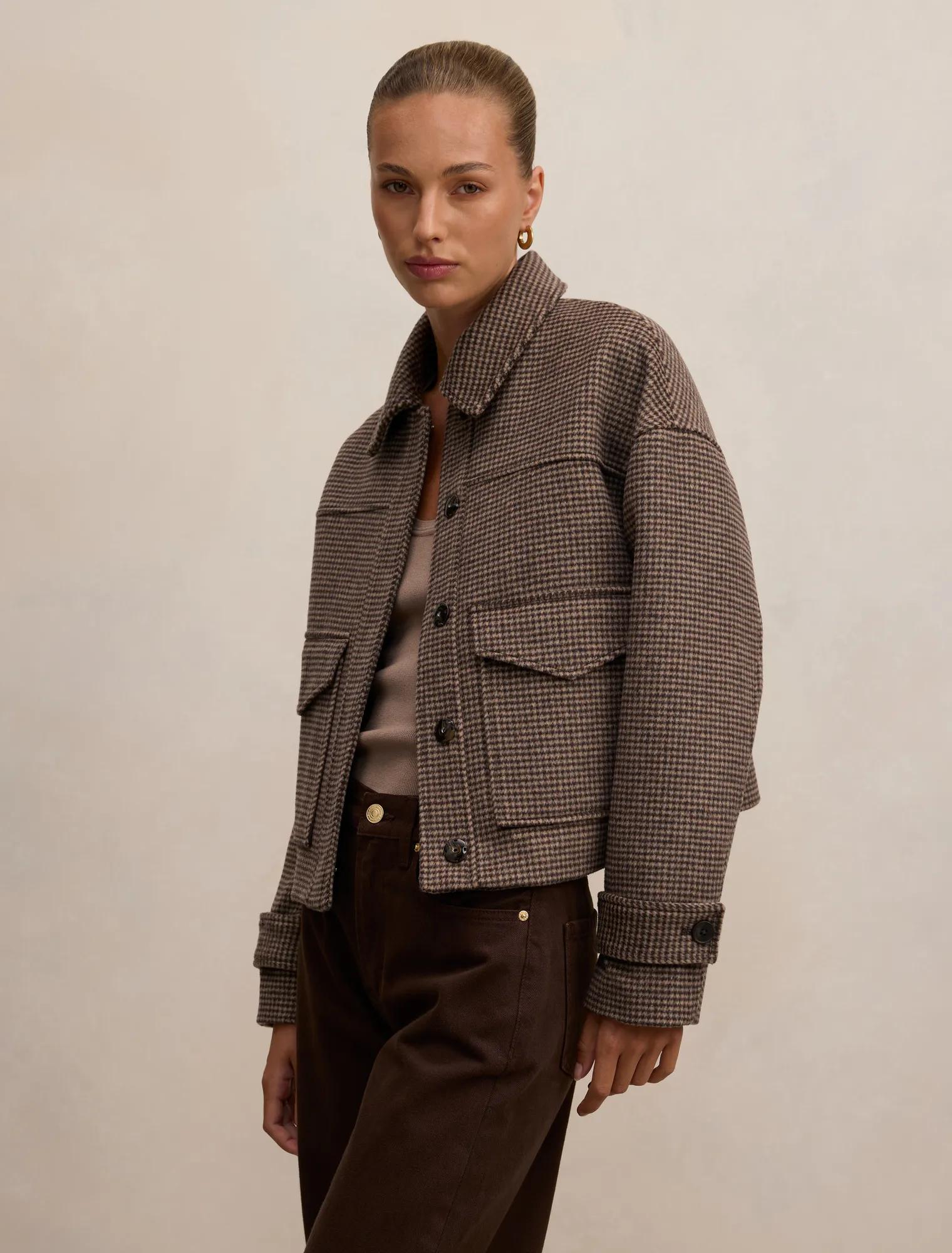 Kaylee Check Cropped Jacket
