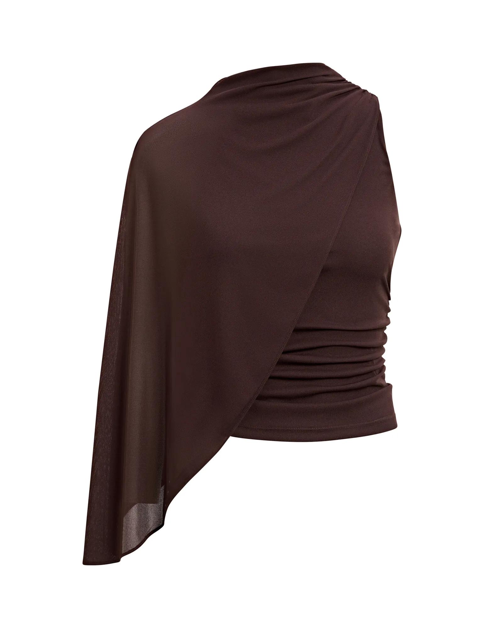 Rosalind Asymmetric Cape Top